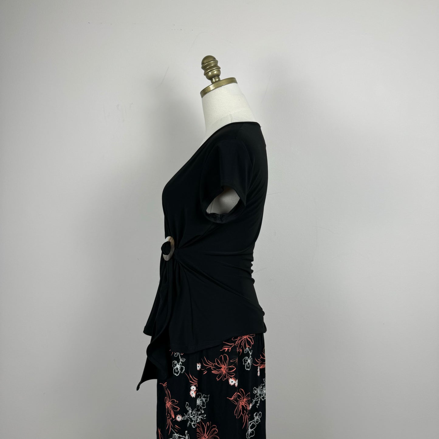 Y2K Black Wrap Top