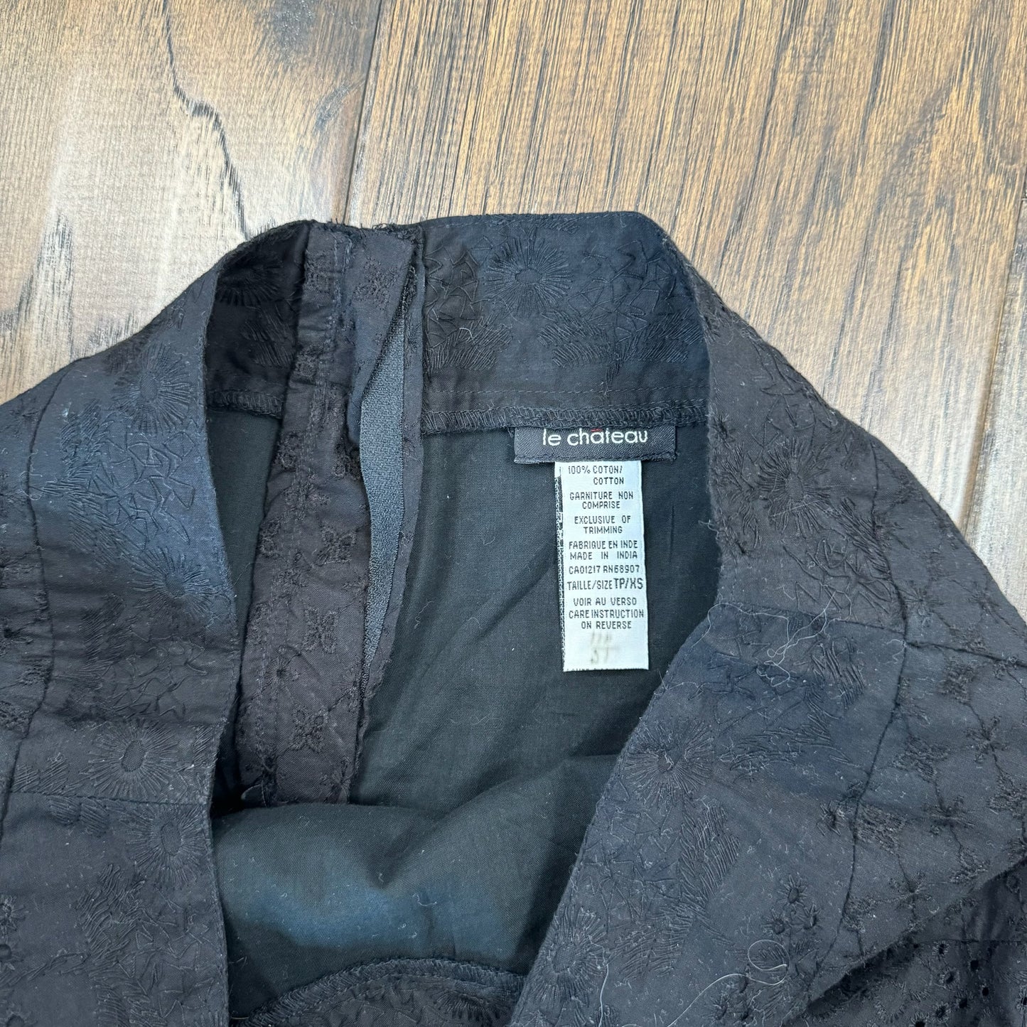 Vintage Black Linen Midi Skirt