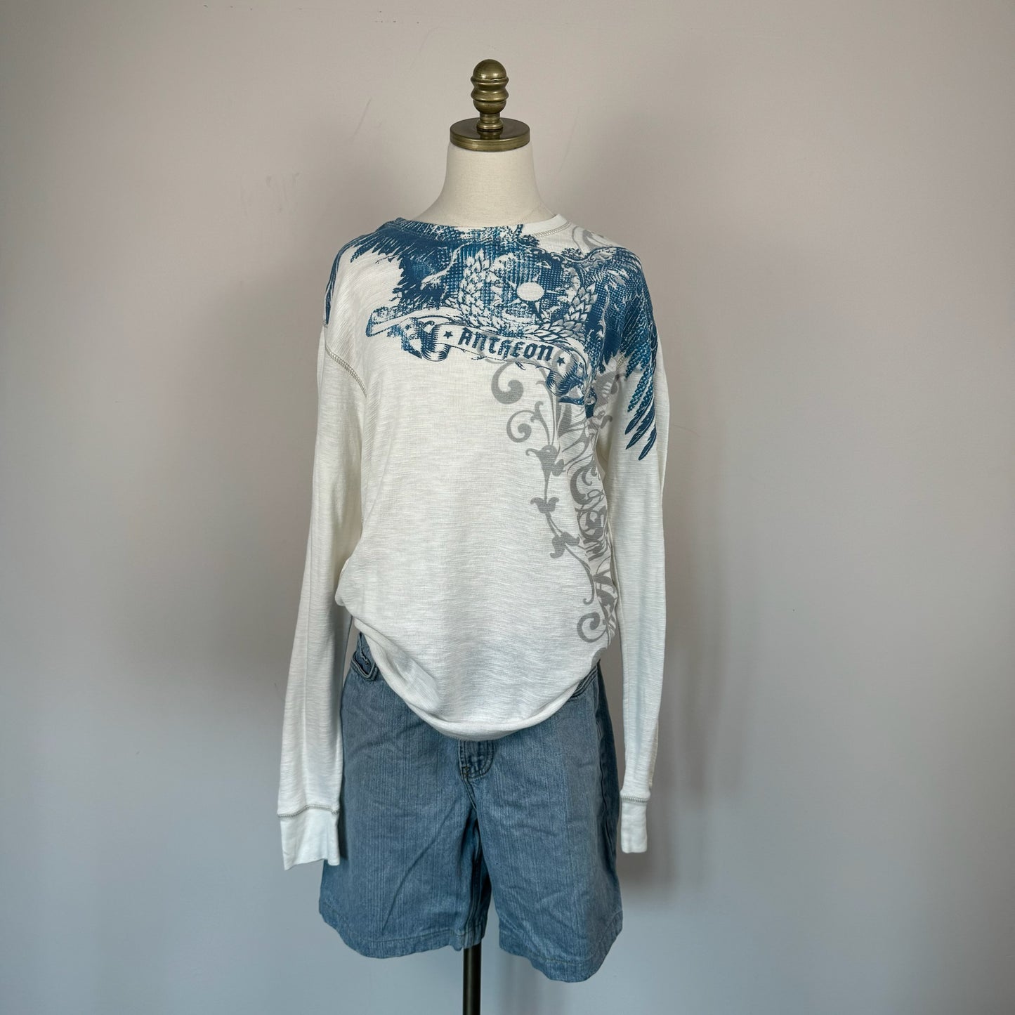 Y2K Grunge Oversized Waffle Knit Top