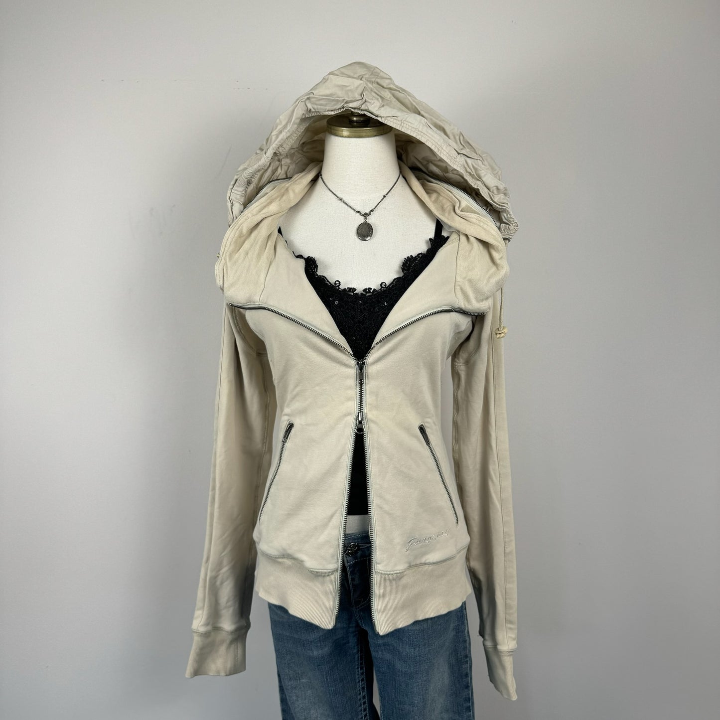Parasuco Beige Double Zip Sweater