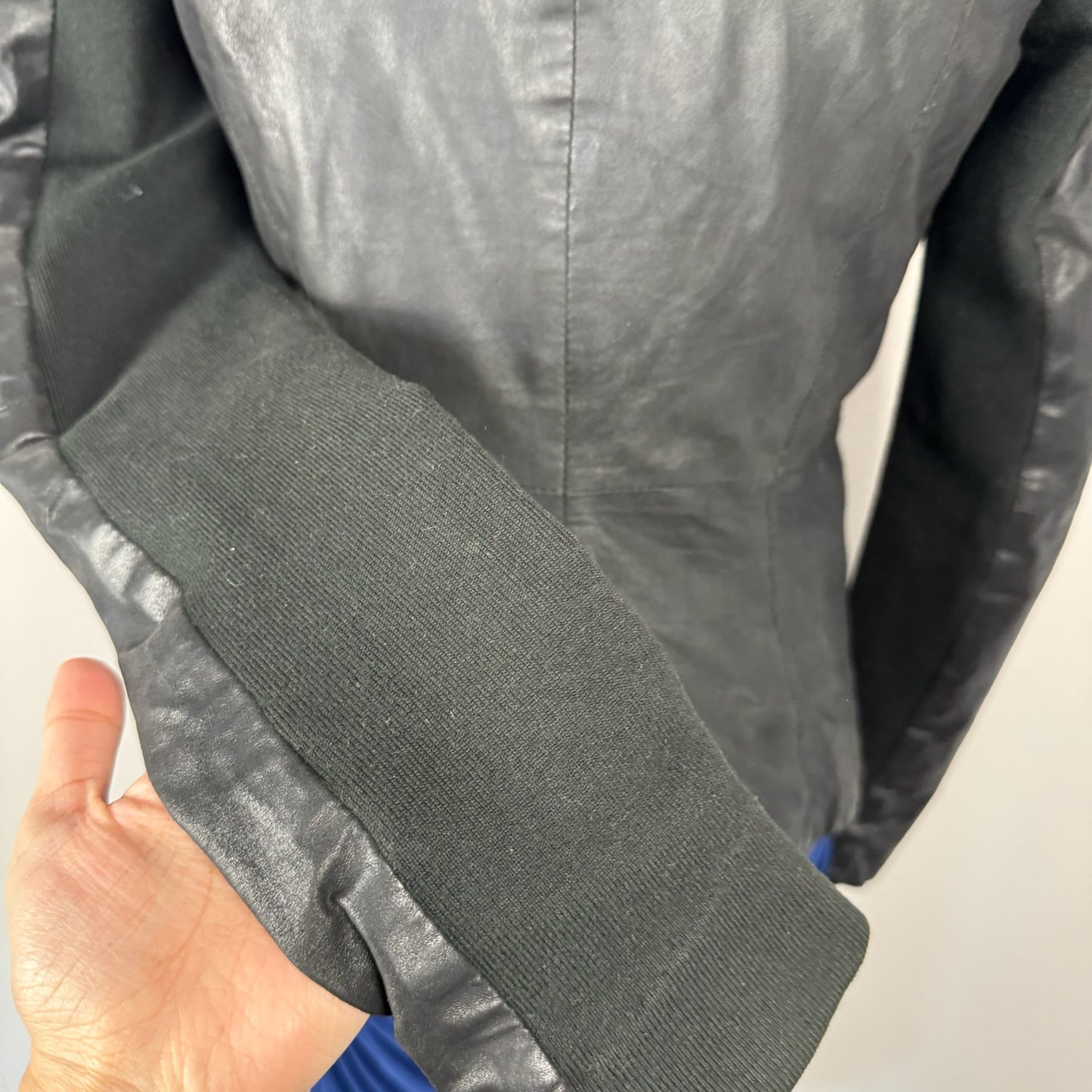 Danier Black Fitted Leather Jacket