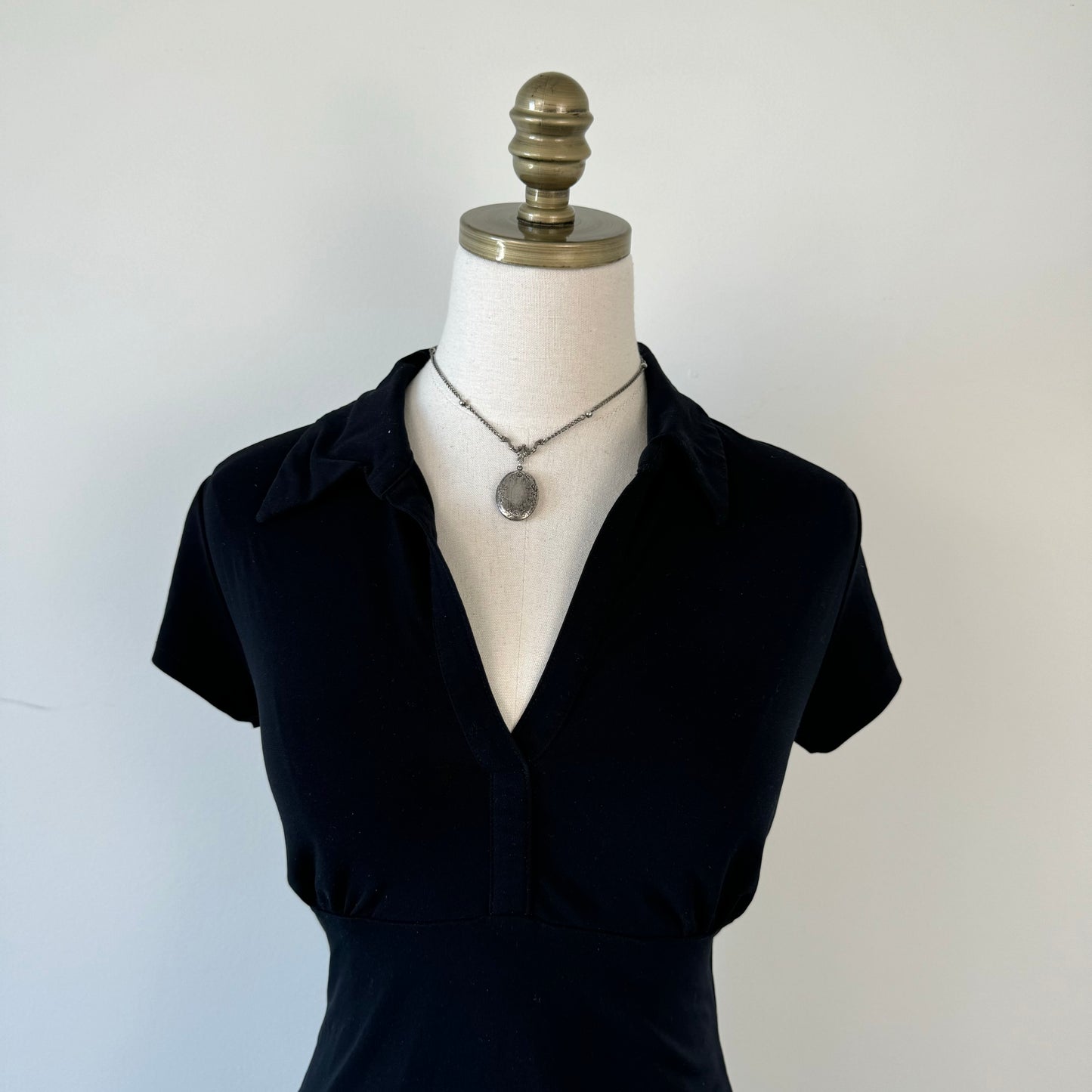 Vintage Black Short Sleeve Top
