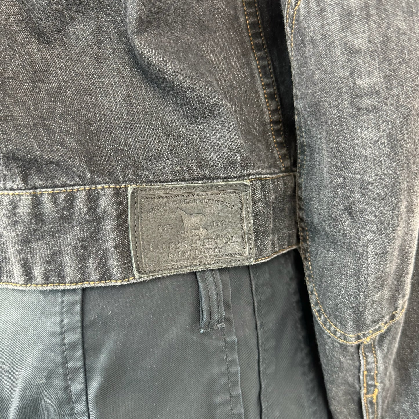 Vintage Dark Wash Denim Moto Jacket