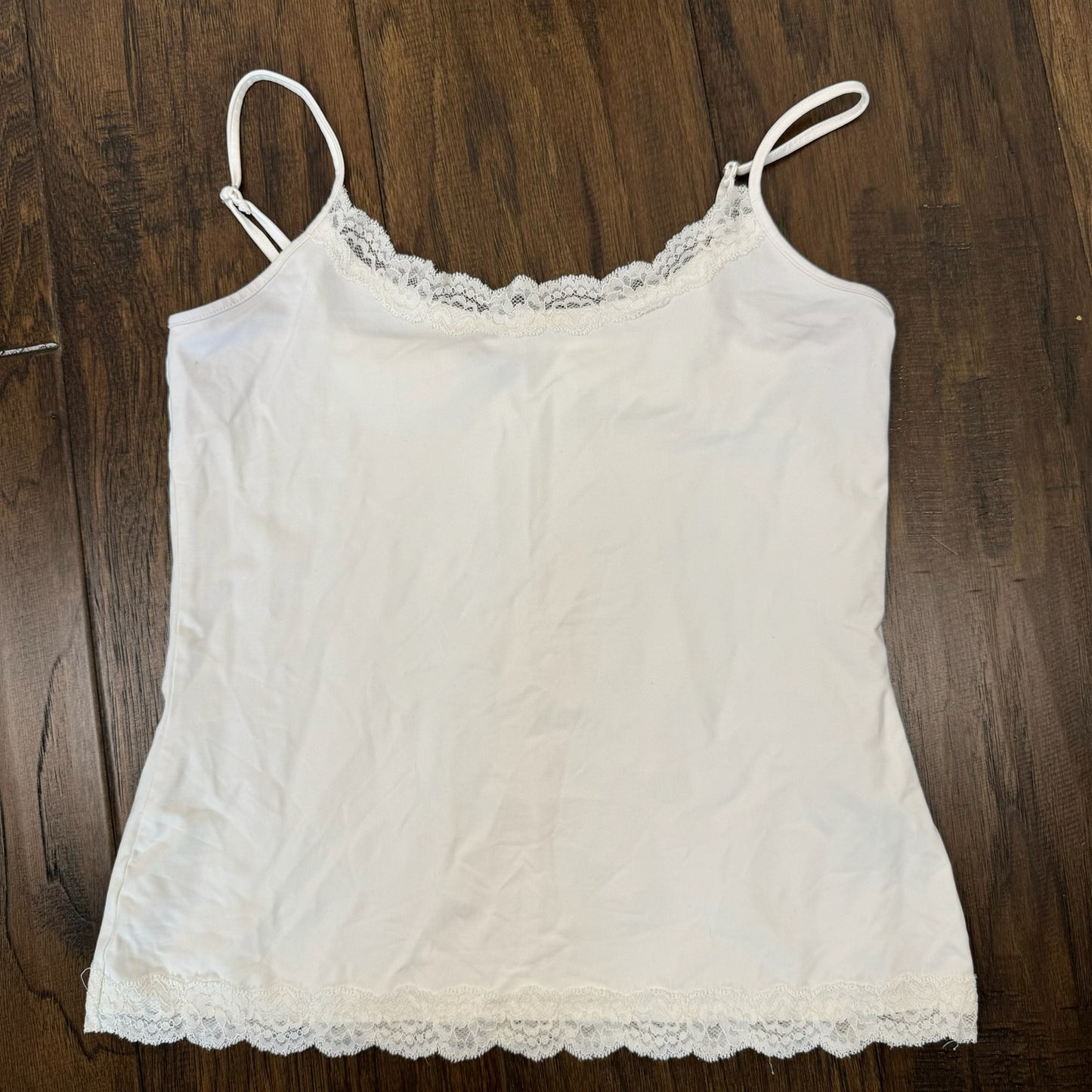 White Lace Trim Cami