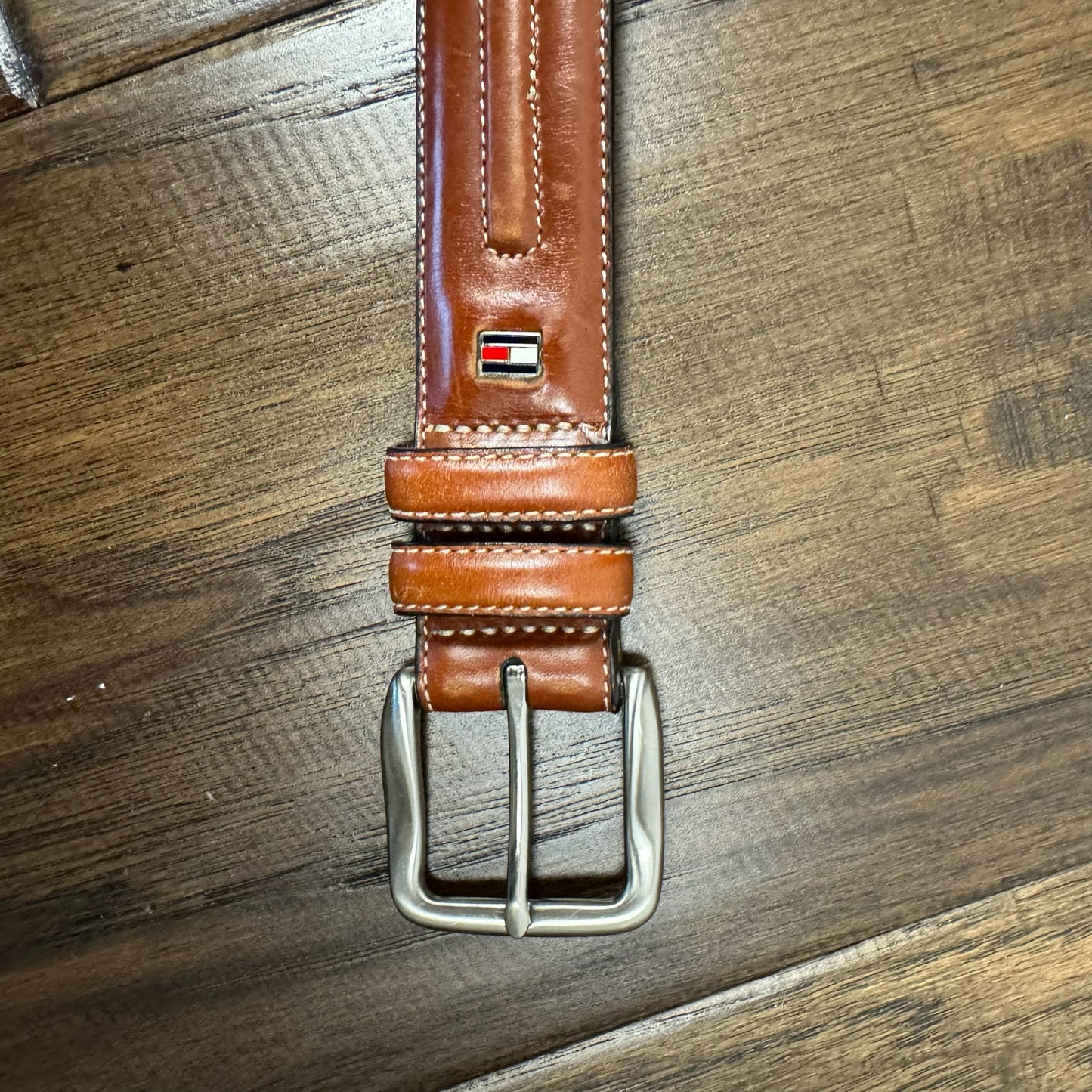 Tommy Tan Brown Leather Belt
