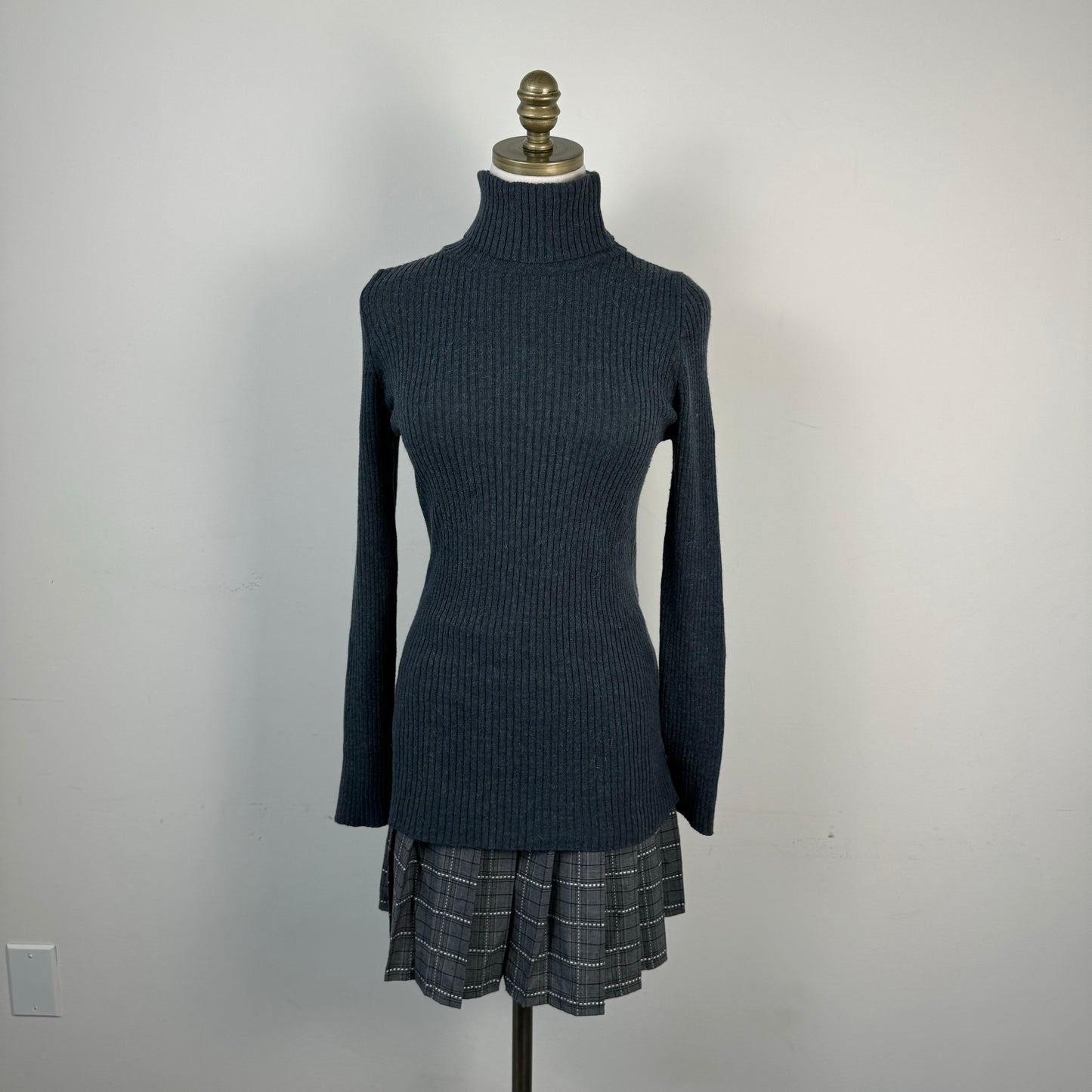 Plaid Pleated Mini Skirt