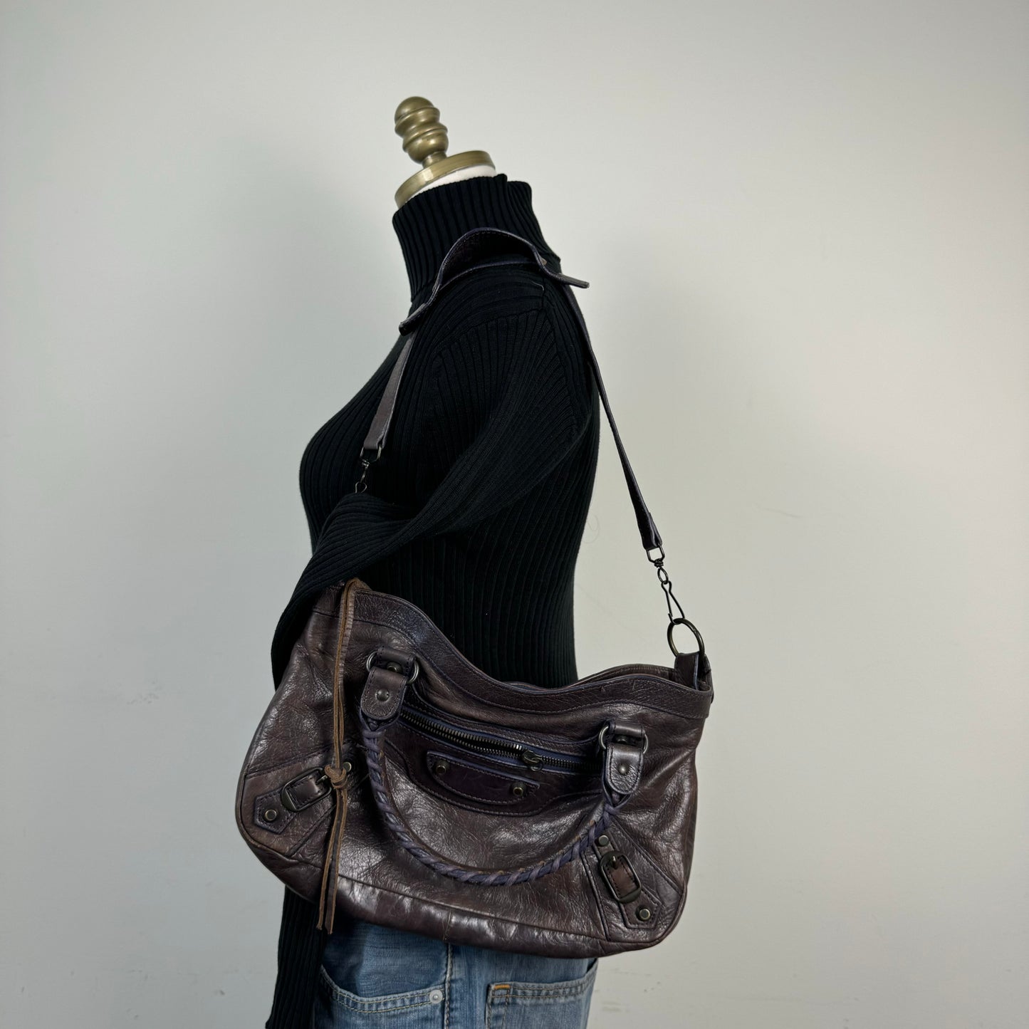 Brown Leather City Bag