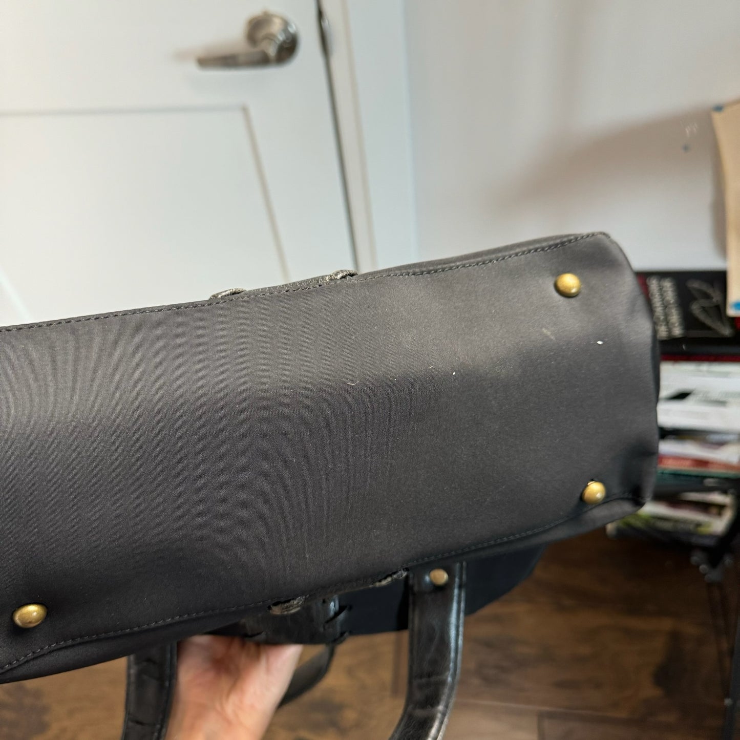 Western Gold Studded Black Shoulder Bag