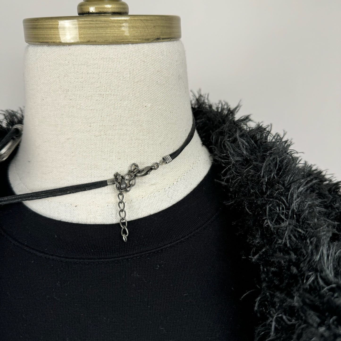 Vintage Black Gem Rope Necklace