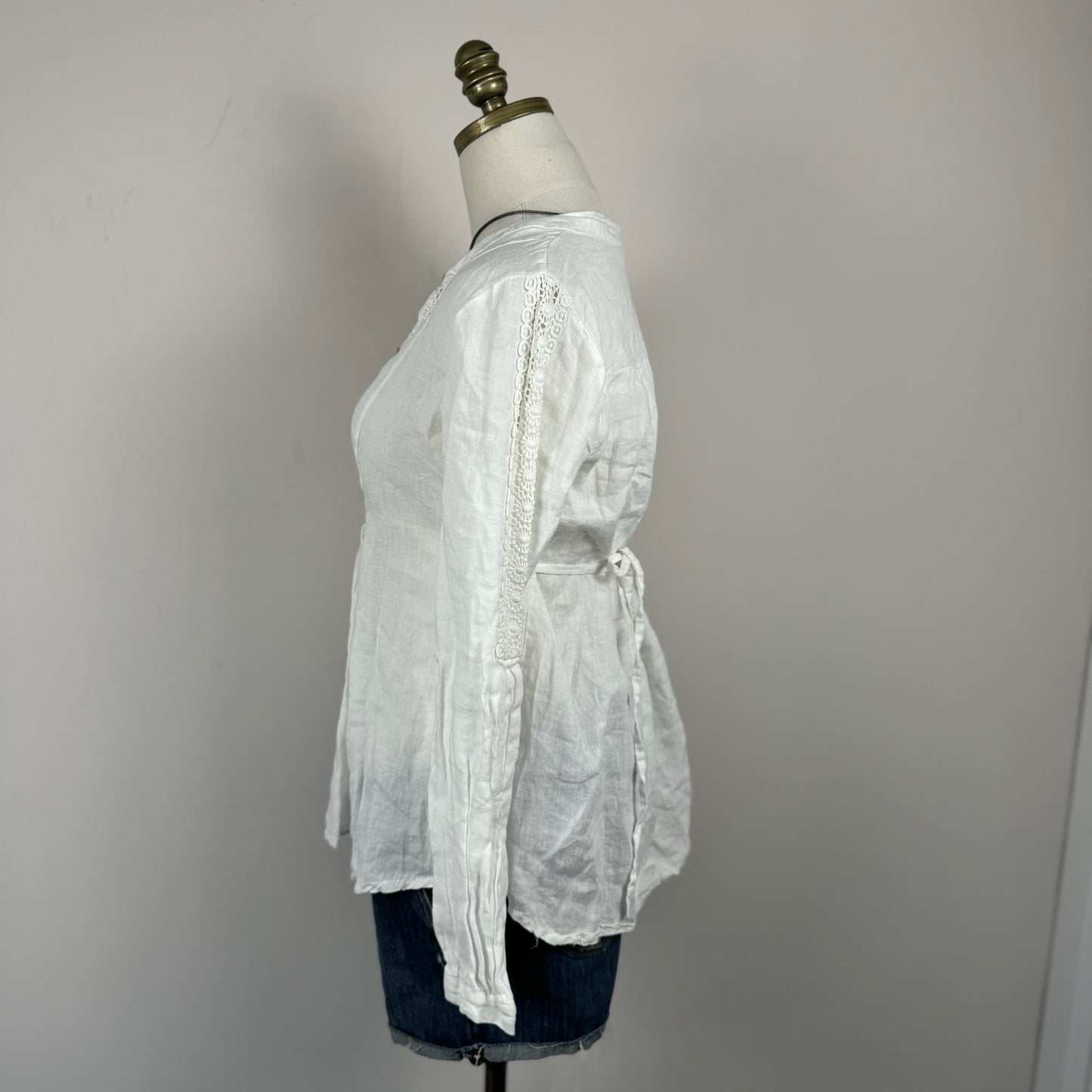 Boho Linen White Euro Summer Top