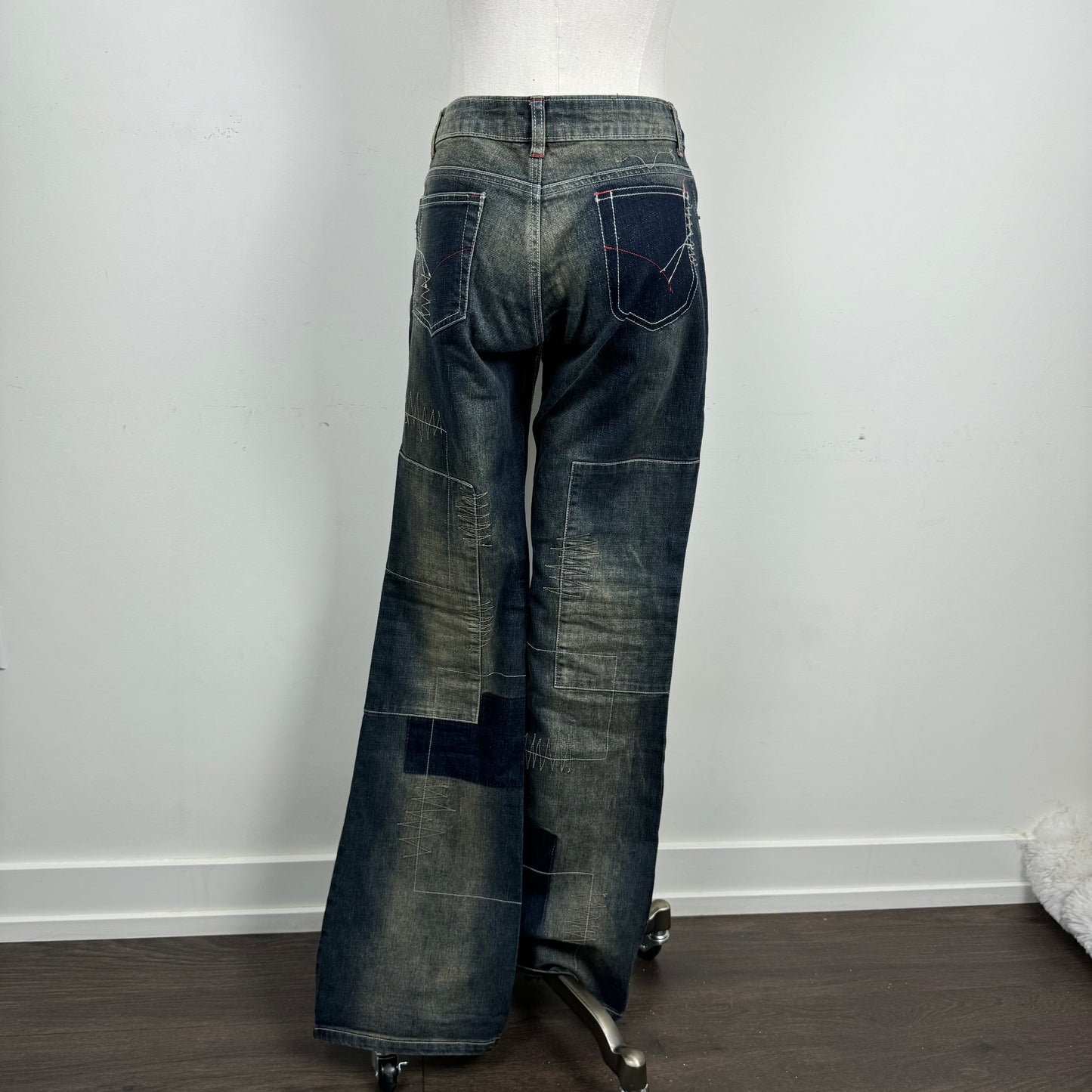 Bongo Low Rise Patchwork Jeans