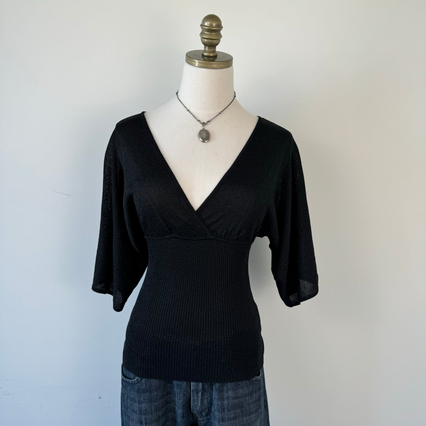 Y2K Black Knit Top