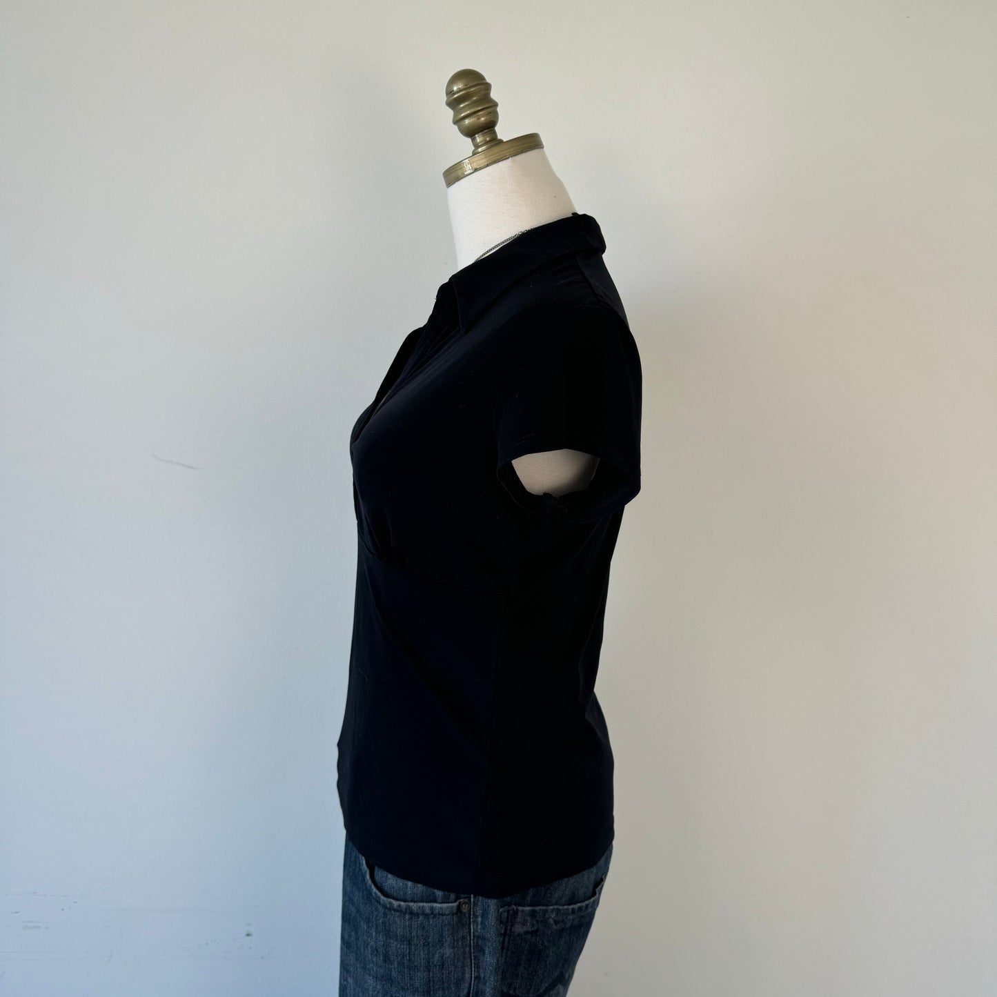 Vintage Black Short Sleeve Top