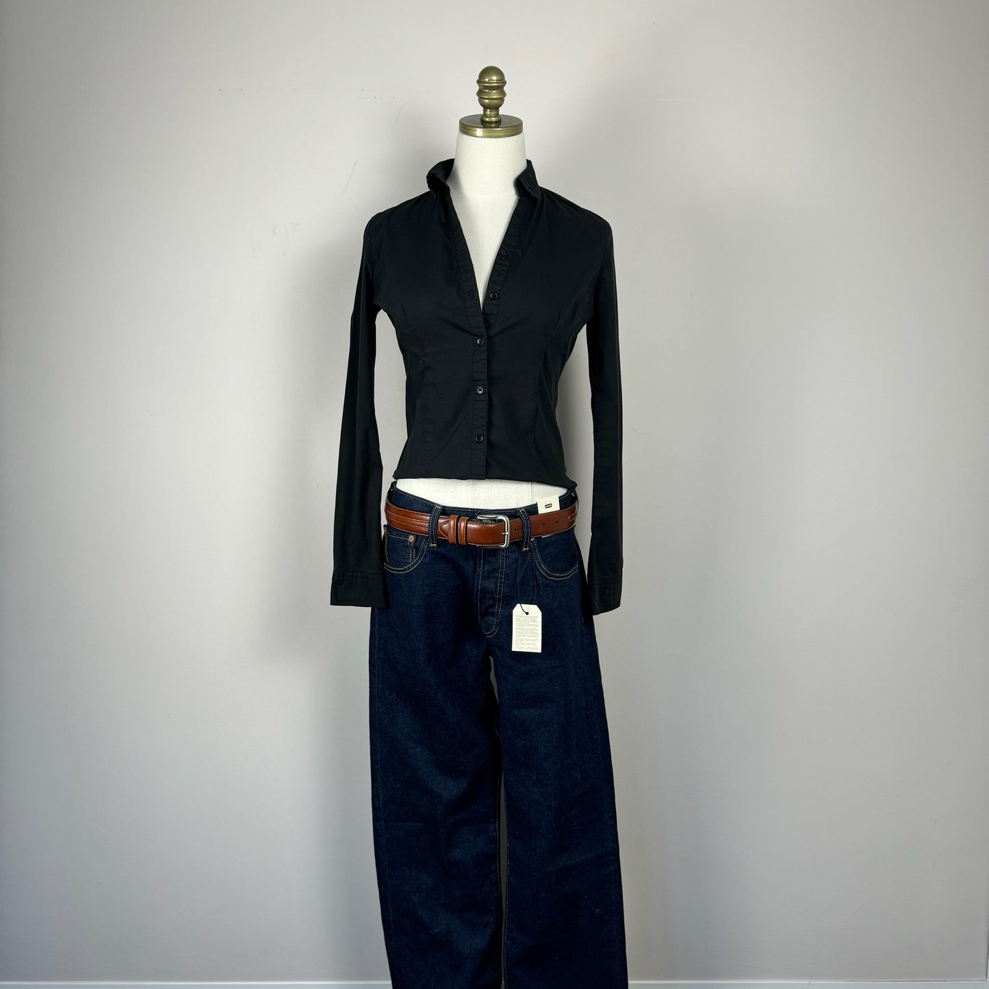 Black Fitted Button Up Shirt
