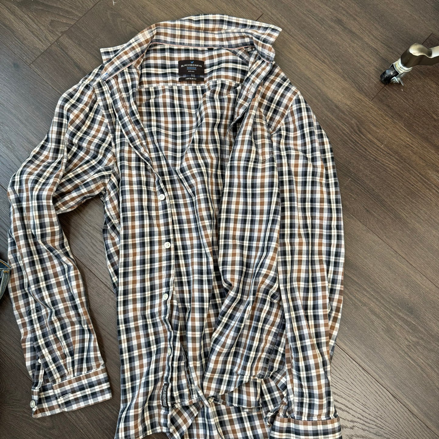 Brown Plaid Button Up Shirt