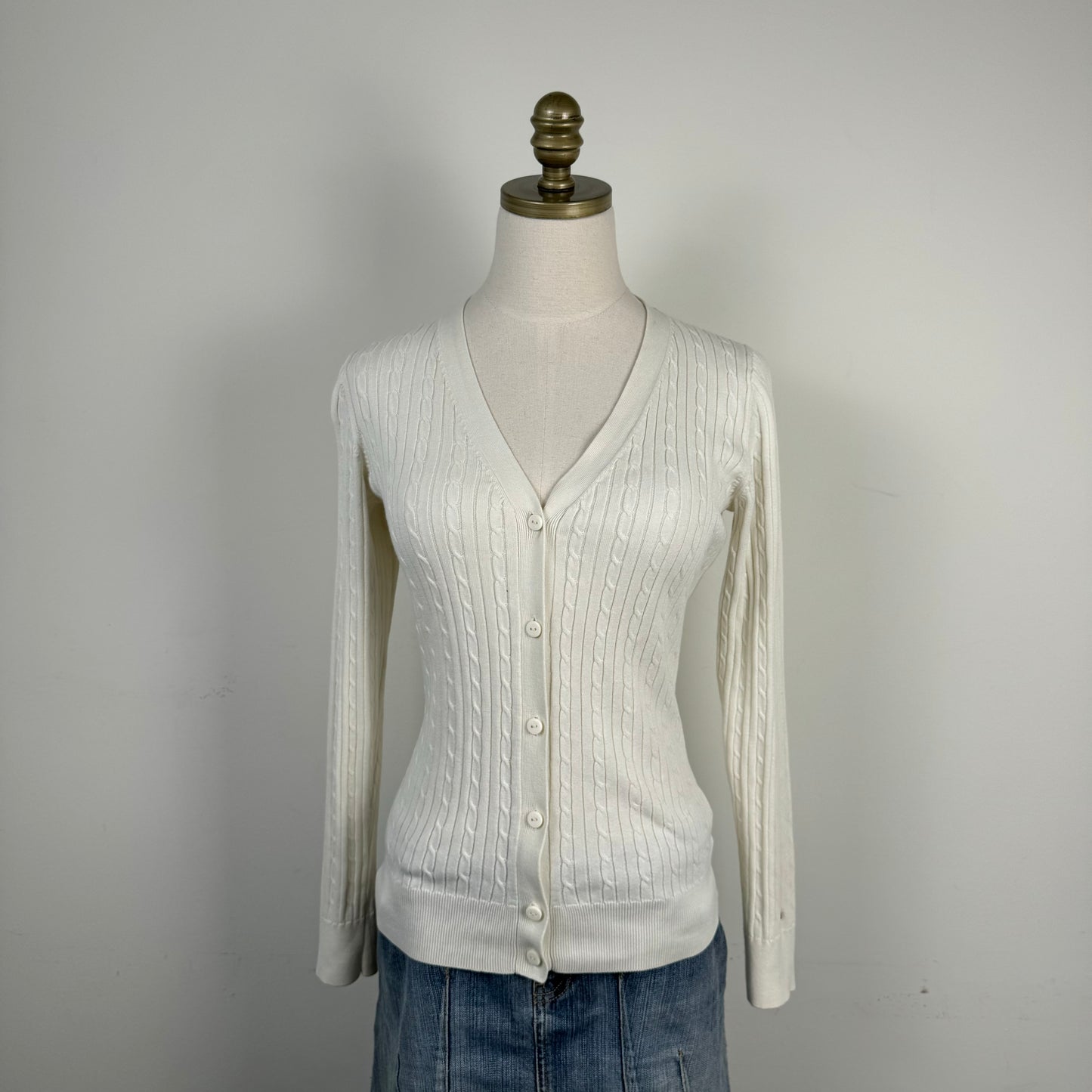 Tommy Cable Knit Fitted Cardigan