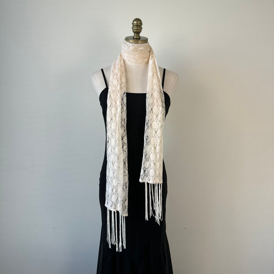 Cream Lace Scarf