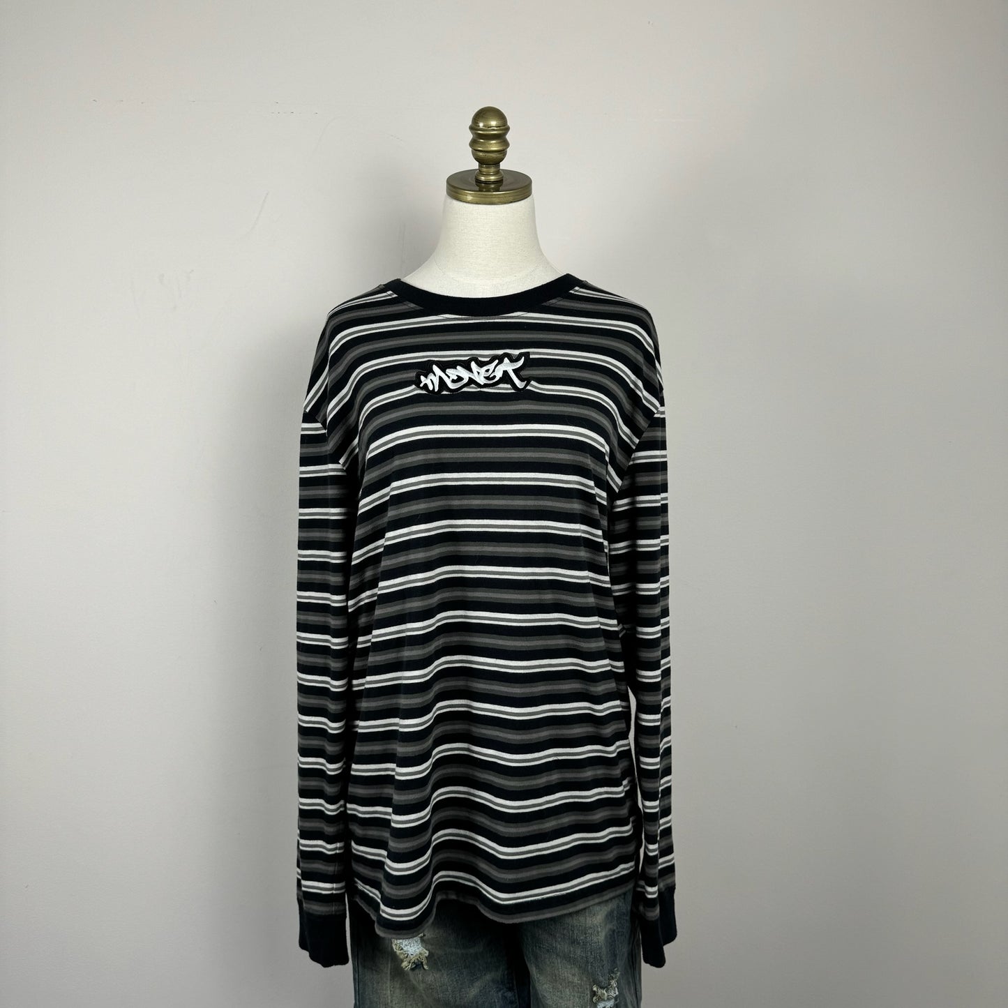 Oversized Striped Long Sleeve Shirt