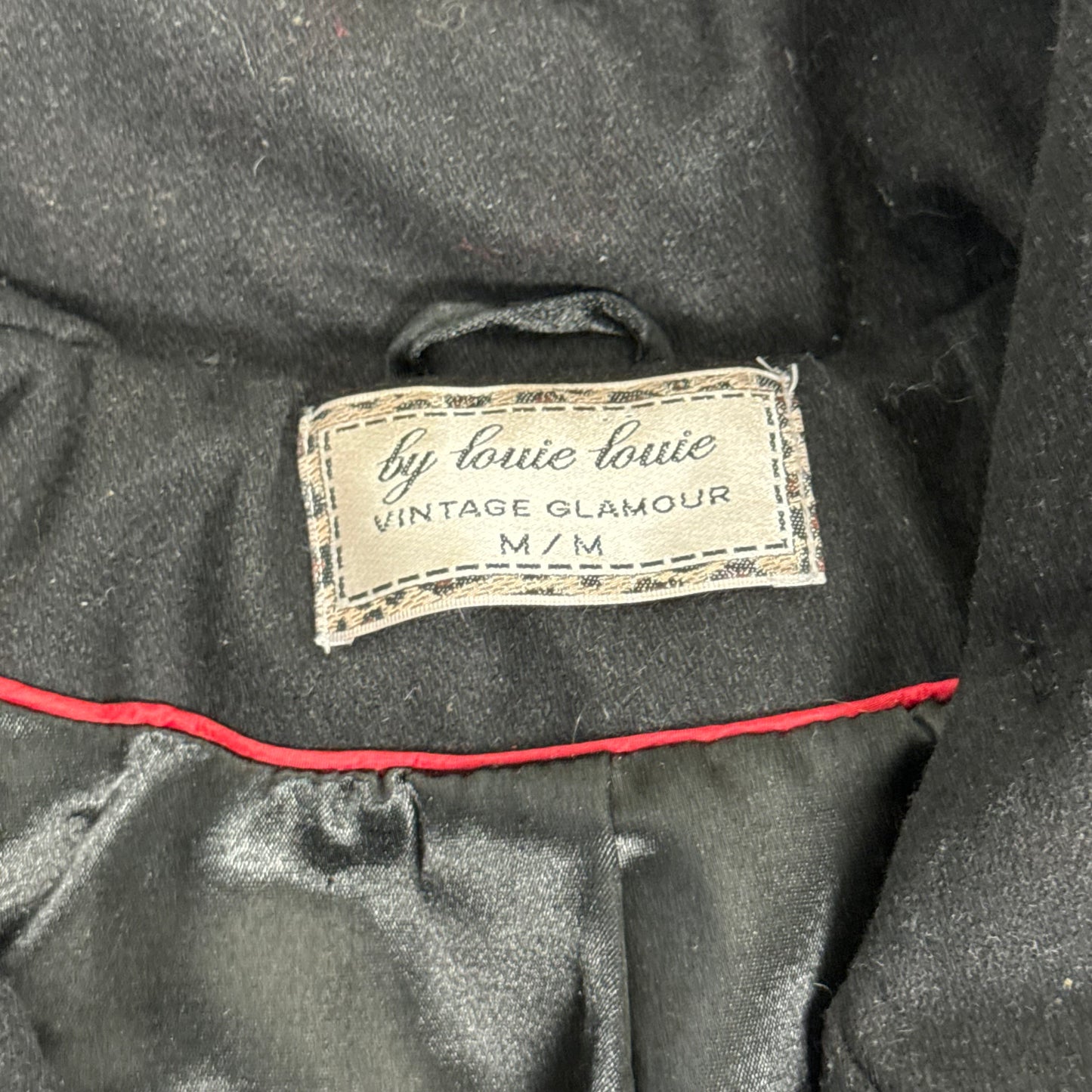 Black Wool Funnel Neck Trench Coat