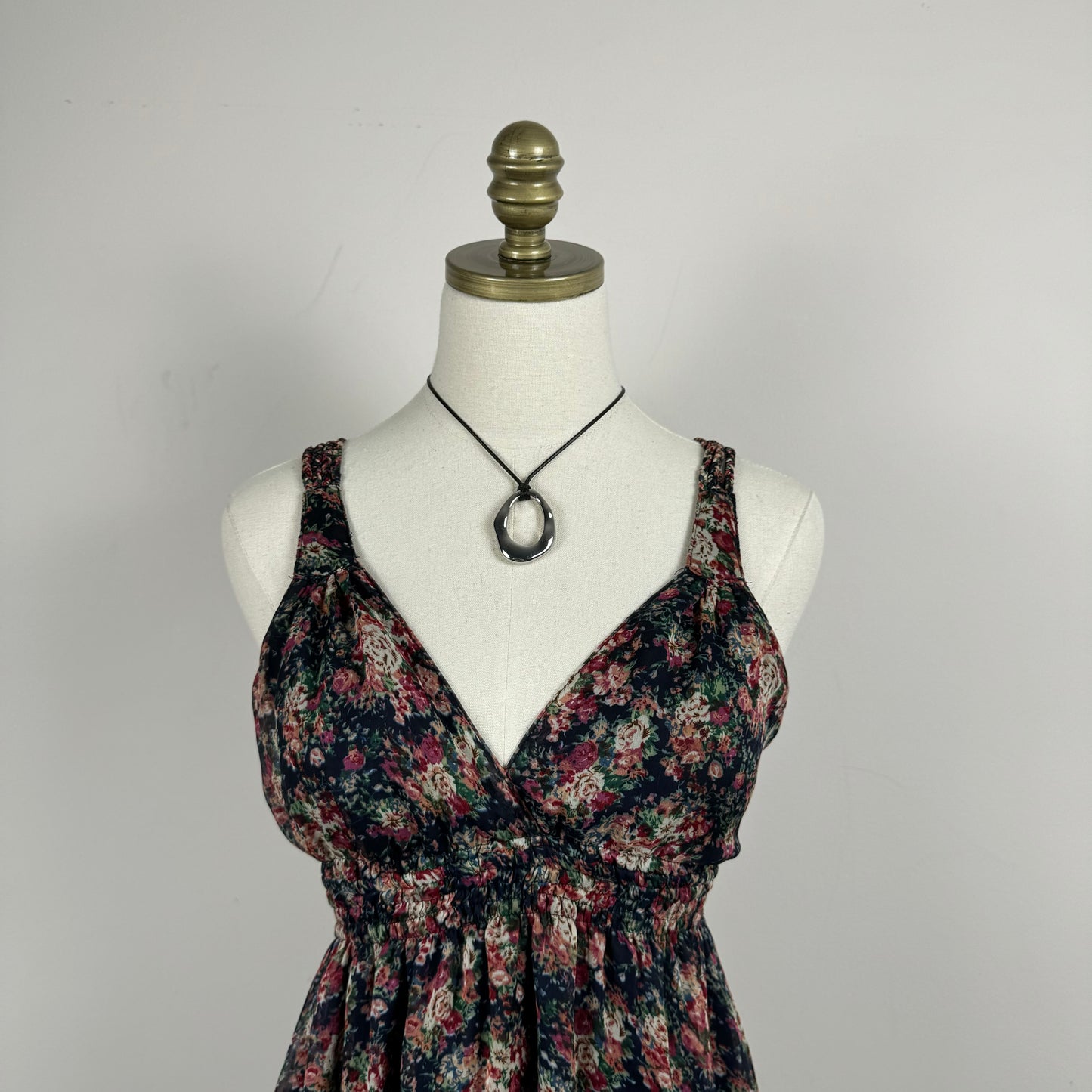 Floral Print Babydoll Mini Dress