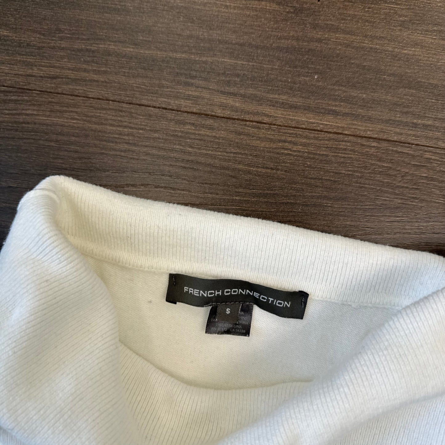 French Connection White Off The Shoulder Knit Sweater