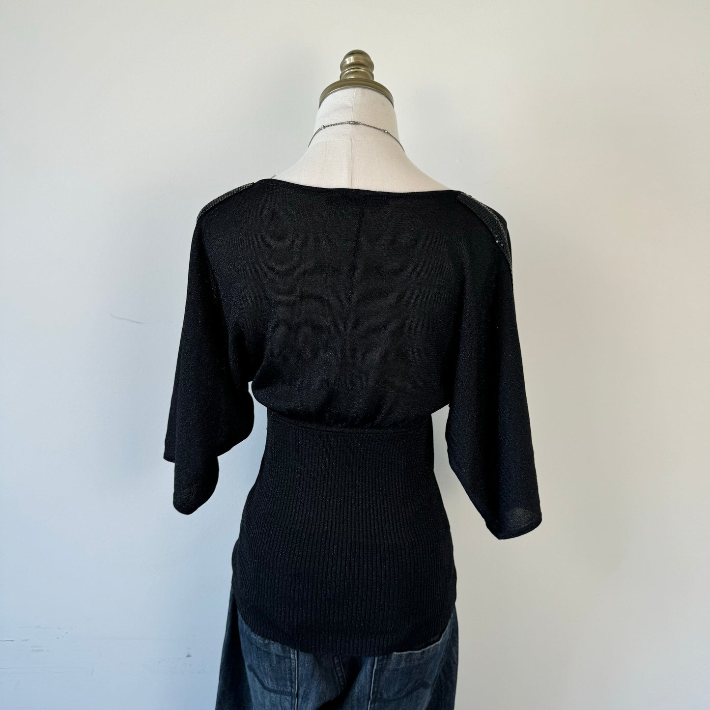 Y2K Black Knit Top