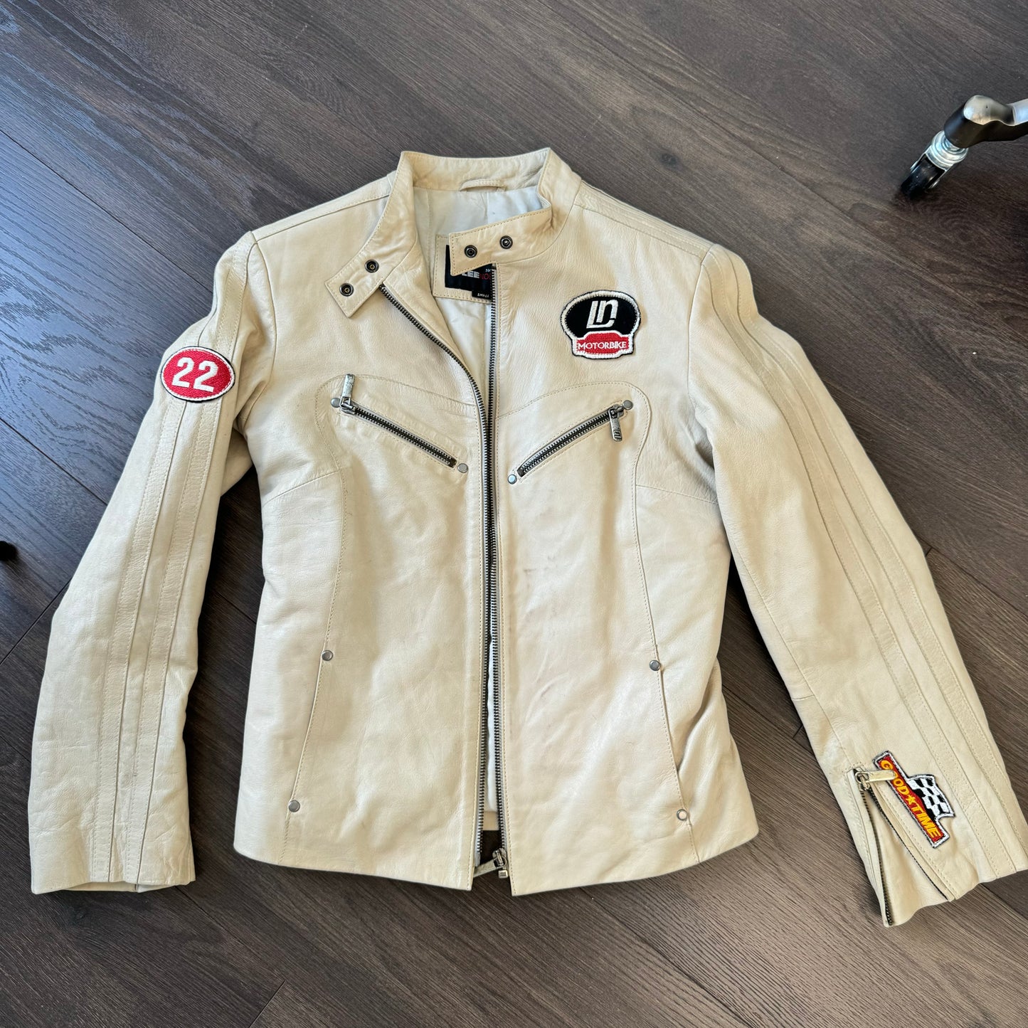 Vintage Moto Racer Leather Jacket