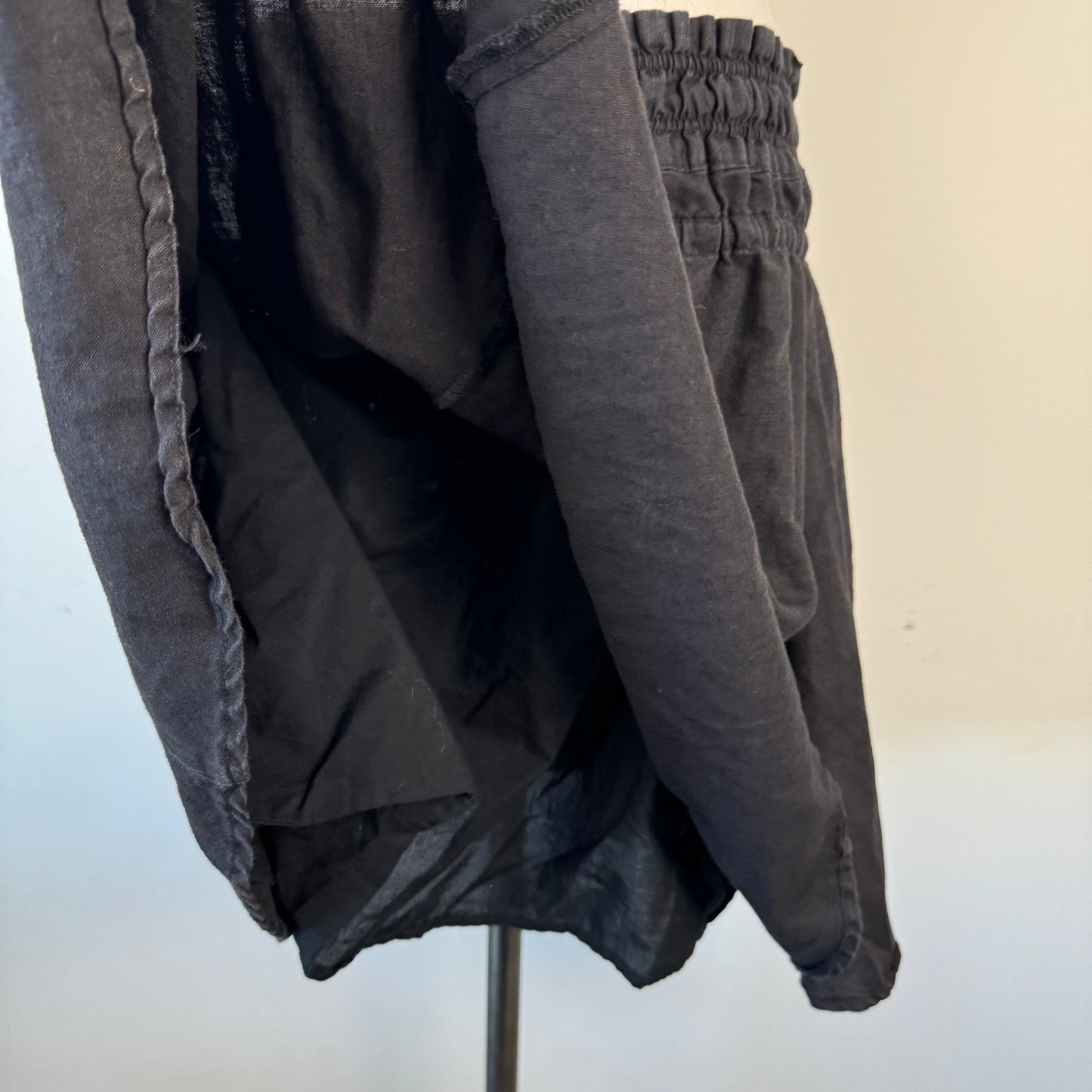Black Ruffled Midi Skirt