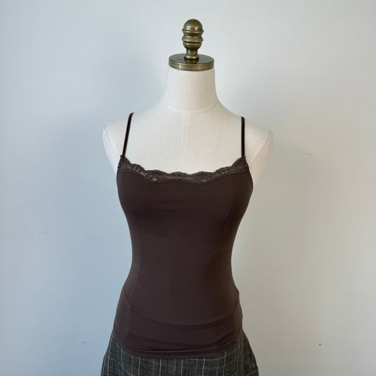 Brown Lace Cami