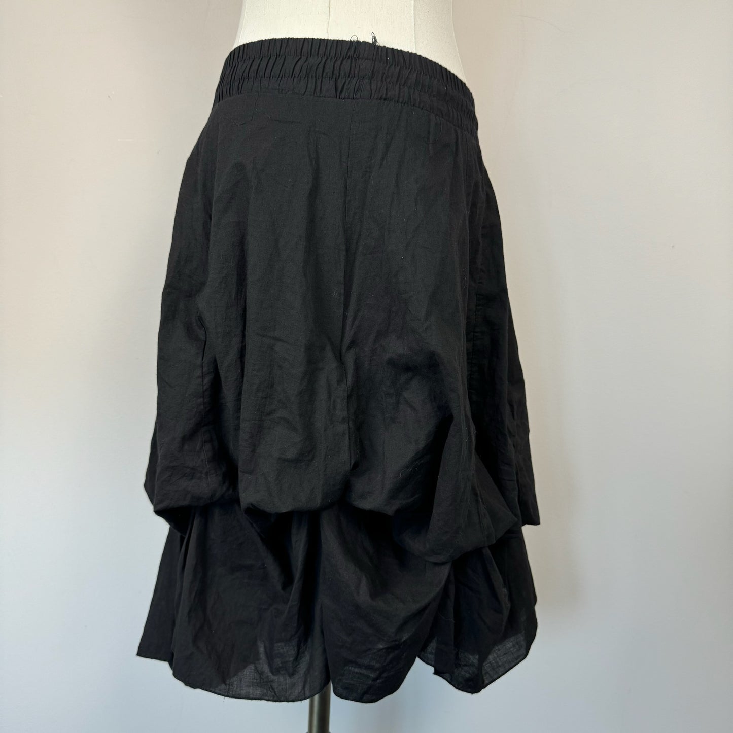 Black Bubble Midi Skirt