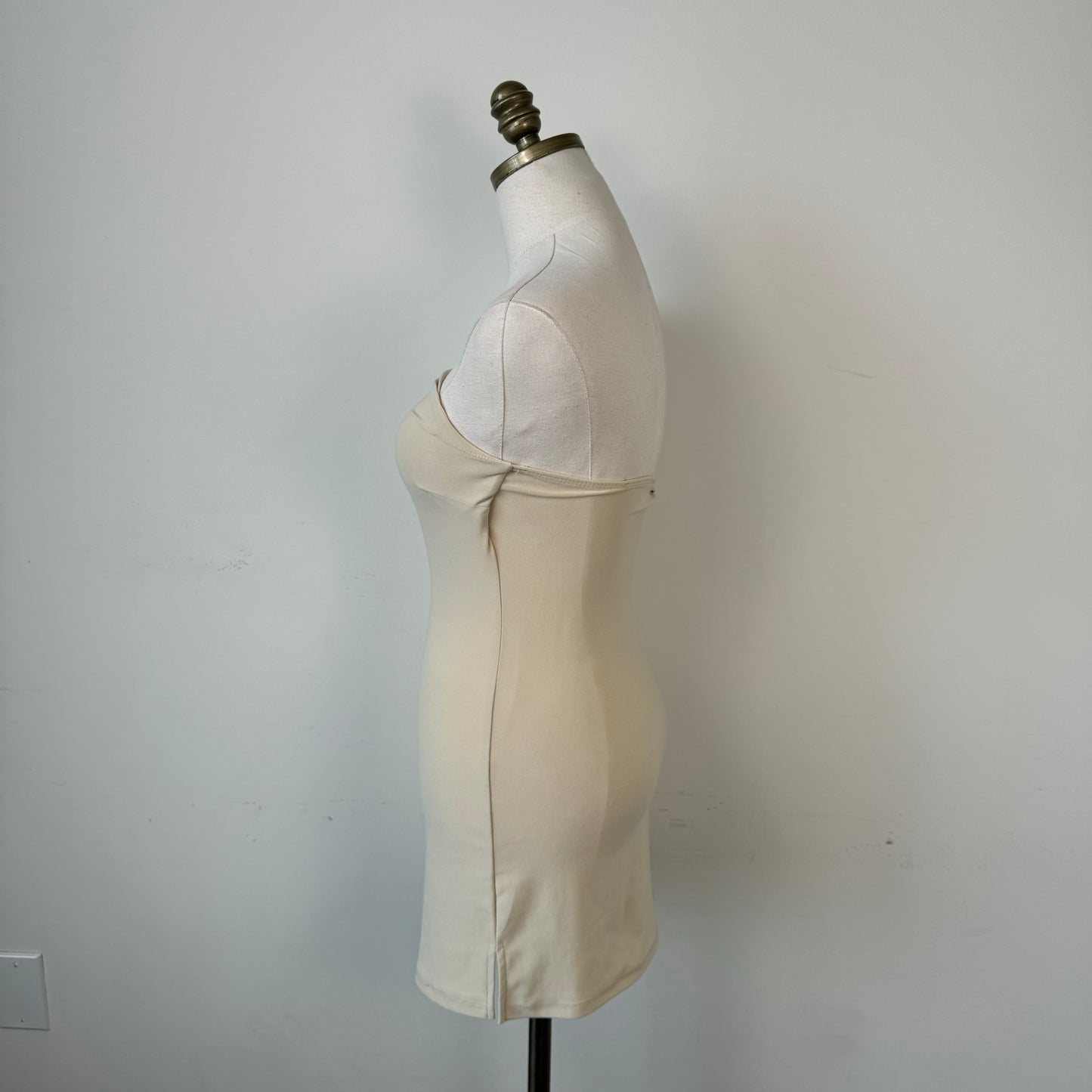Vintage Cream Fitted Tube Top