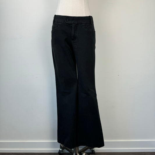Black Office Siren Low Rise Flared Trousers