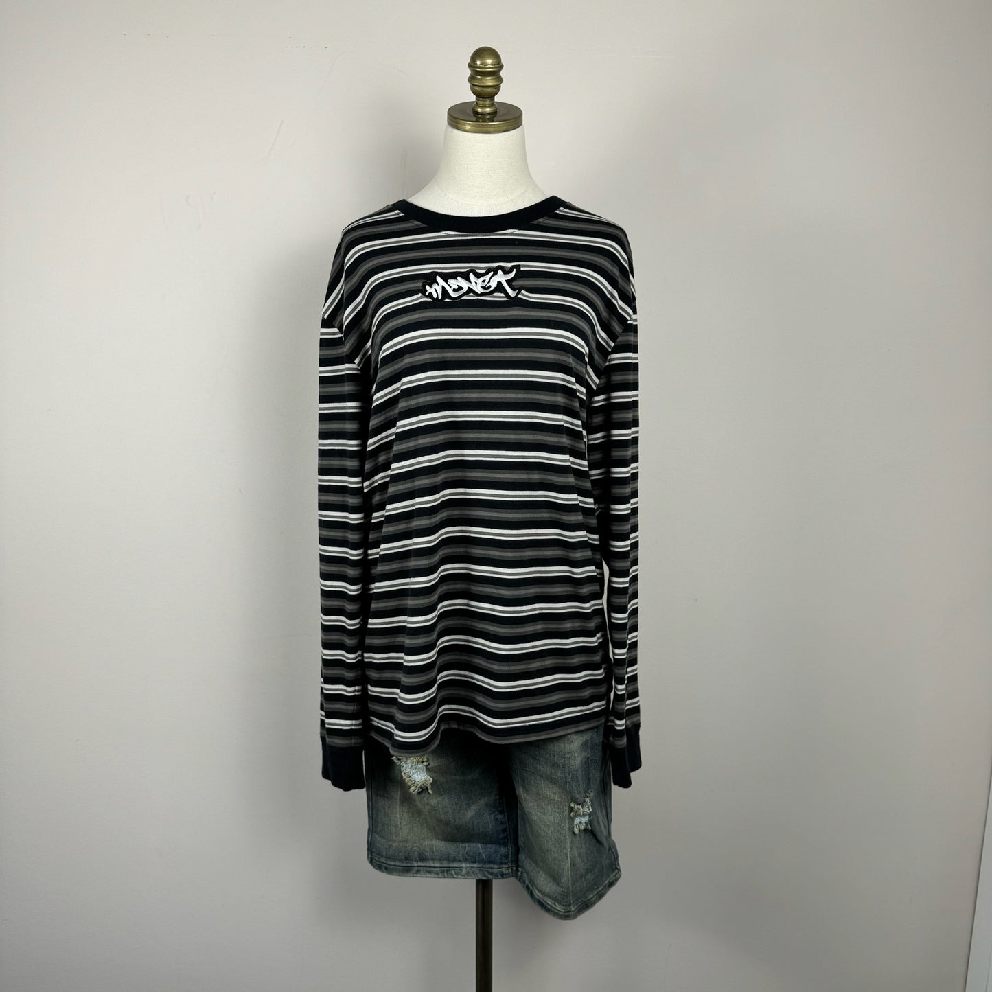 Oversized Striped Long Sleeve Shirt
