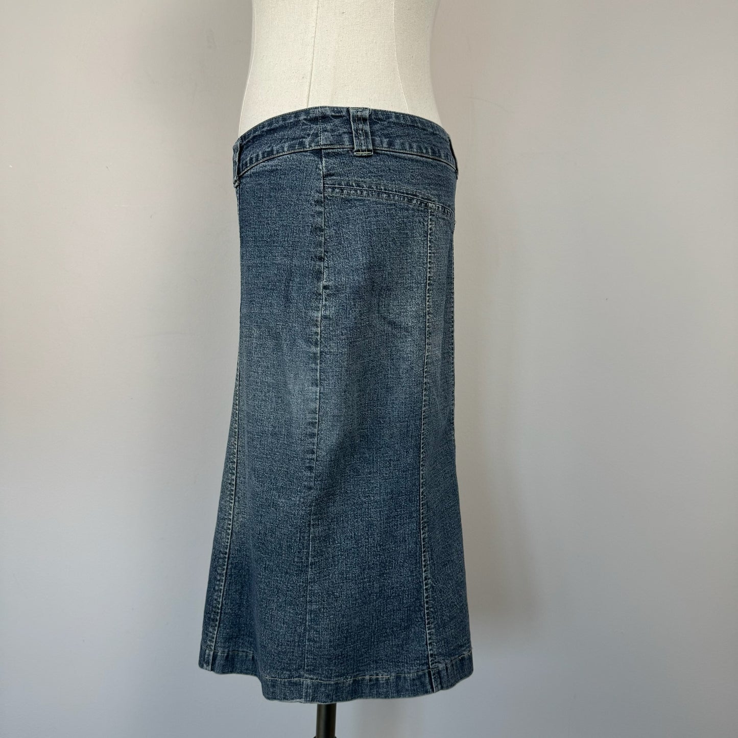 Vintage Denim Midi Skirt