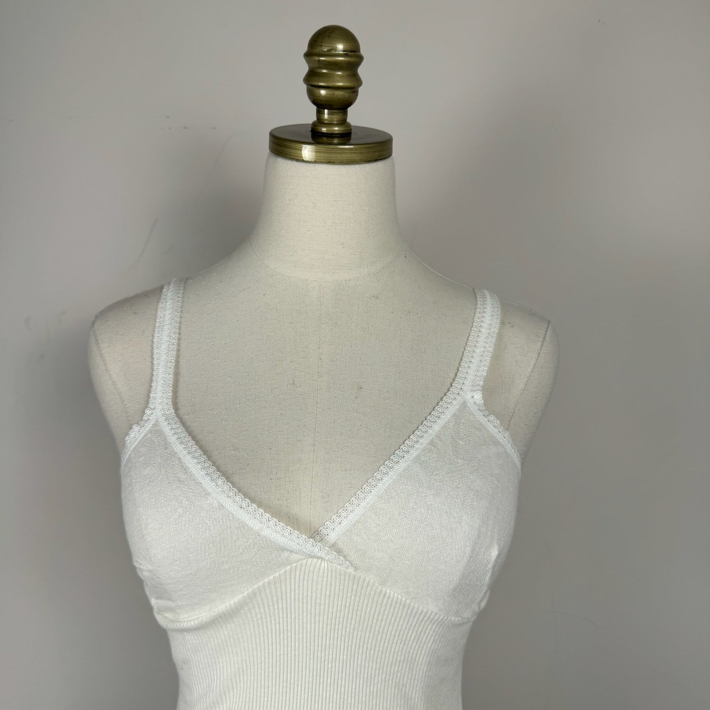 Cream Babydoll Fitted Cami Top