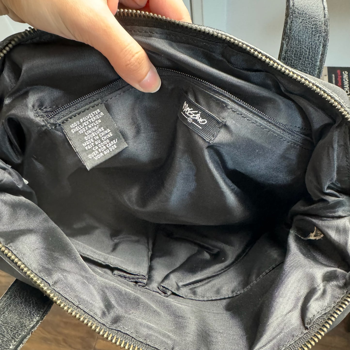 Western Gold Studded Black Shoulder Bag