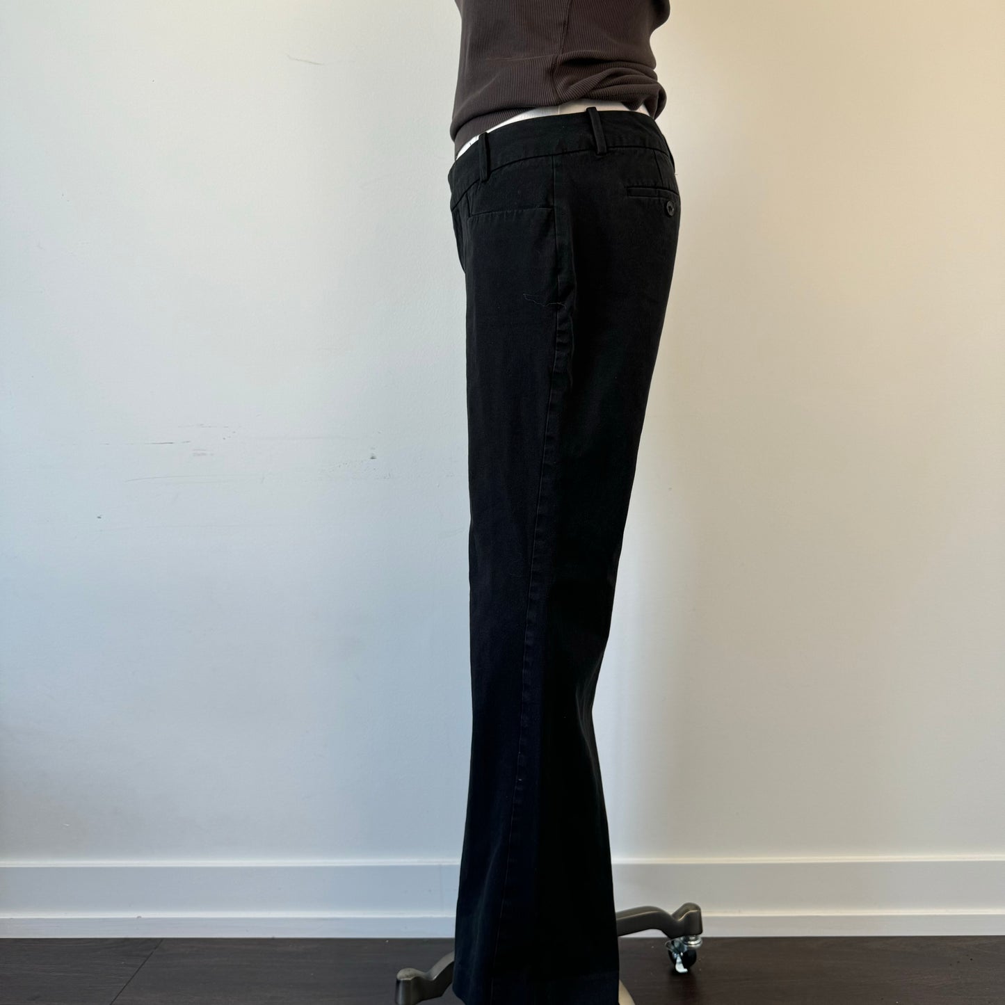Black Low Rise Office Siren Trousers