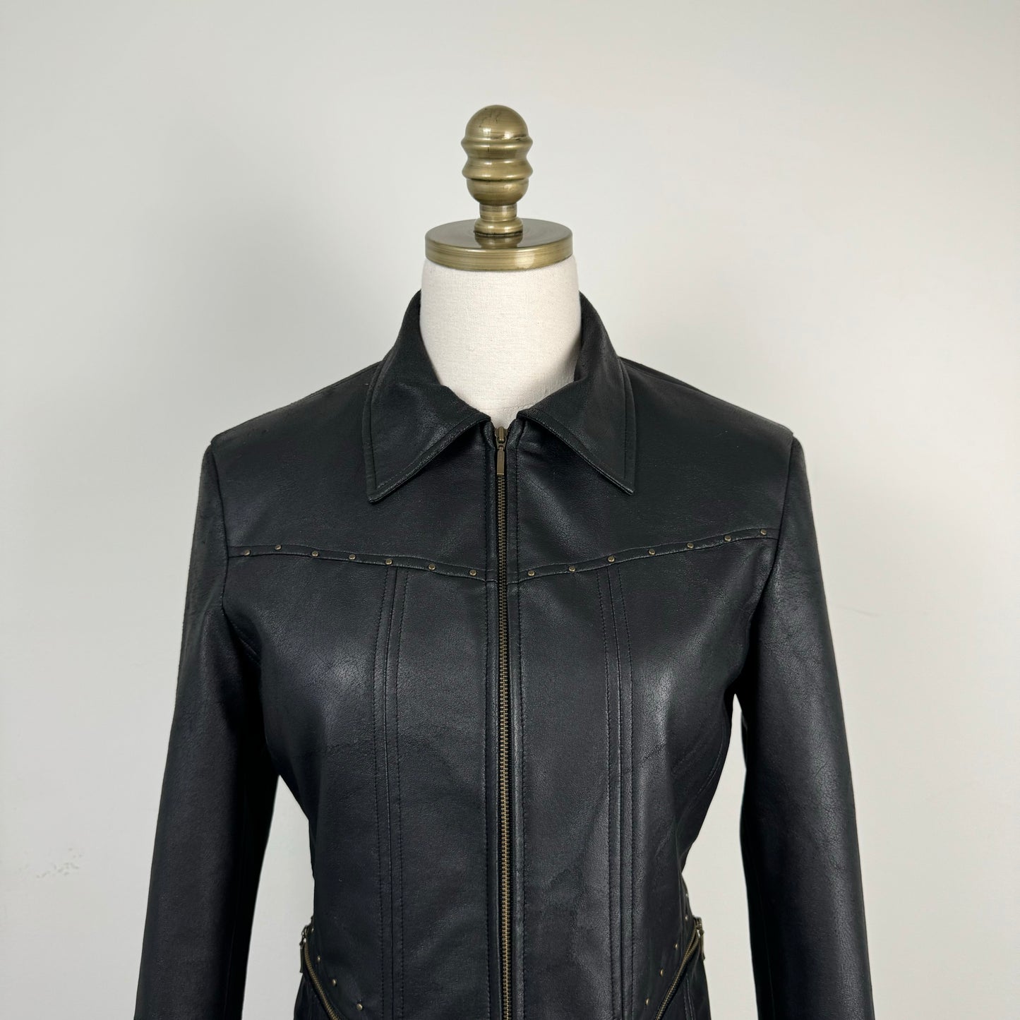 Black Studded Leather Jacket