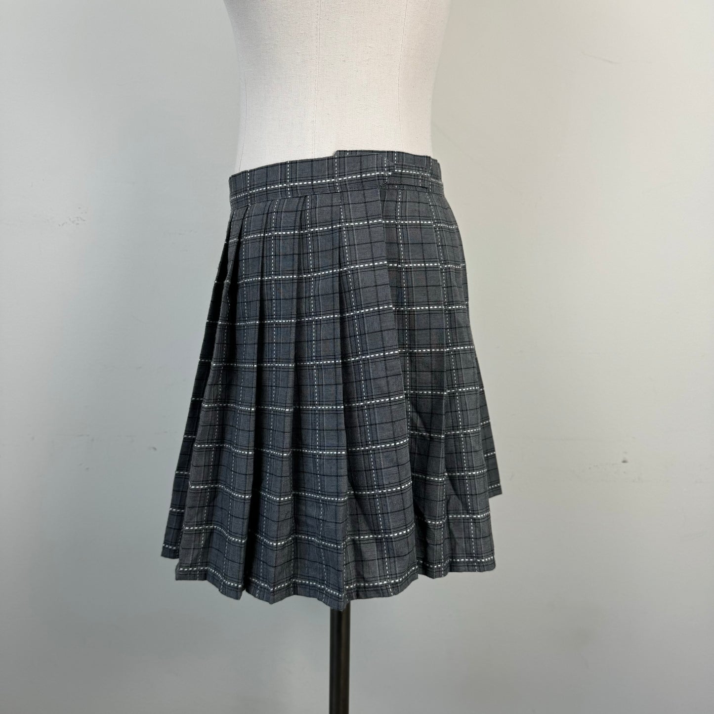 Plaid Pleated Mini Skirt