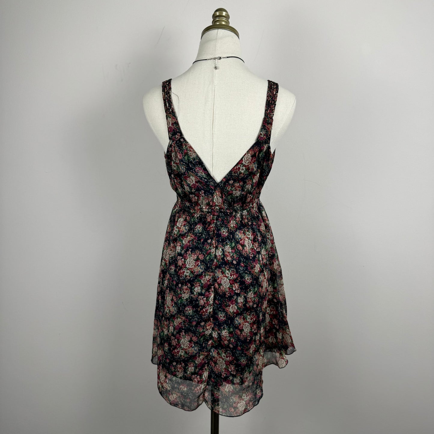 Floral Print Babydoll Mini Dress