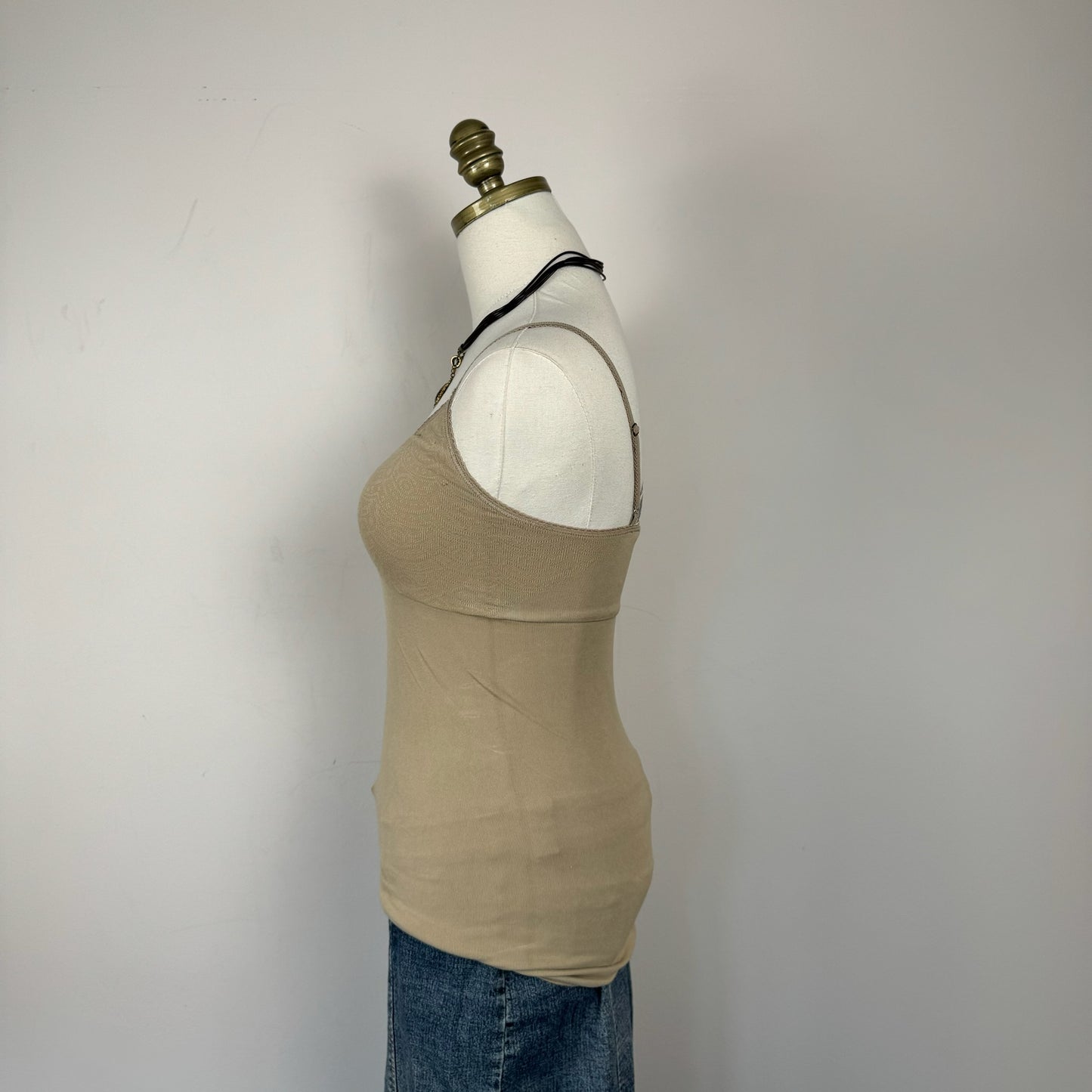 Vintage Soft Knit Lace Trim Cami