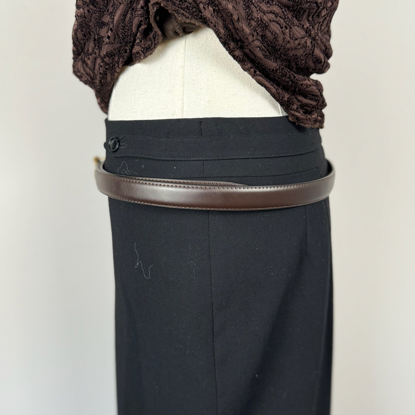 Gucci Lookalike Brown Leather Belt