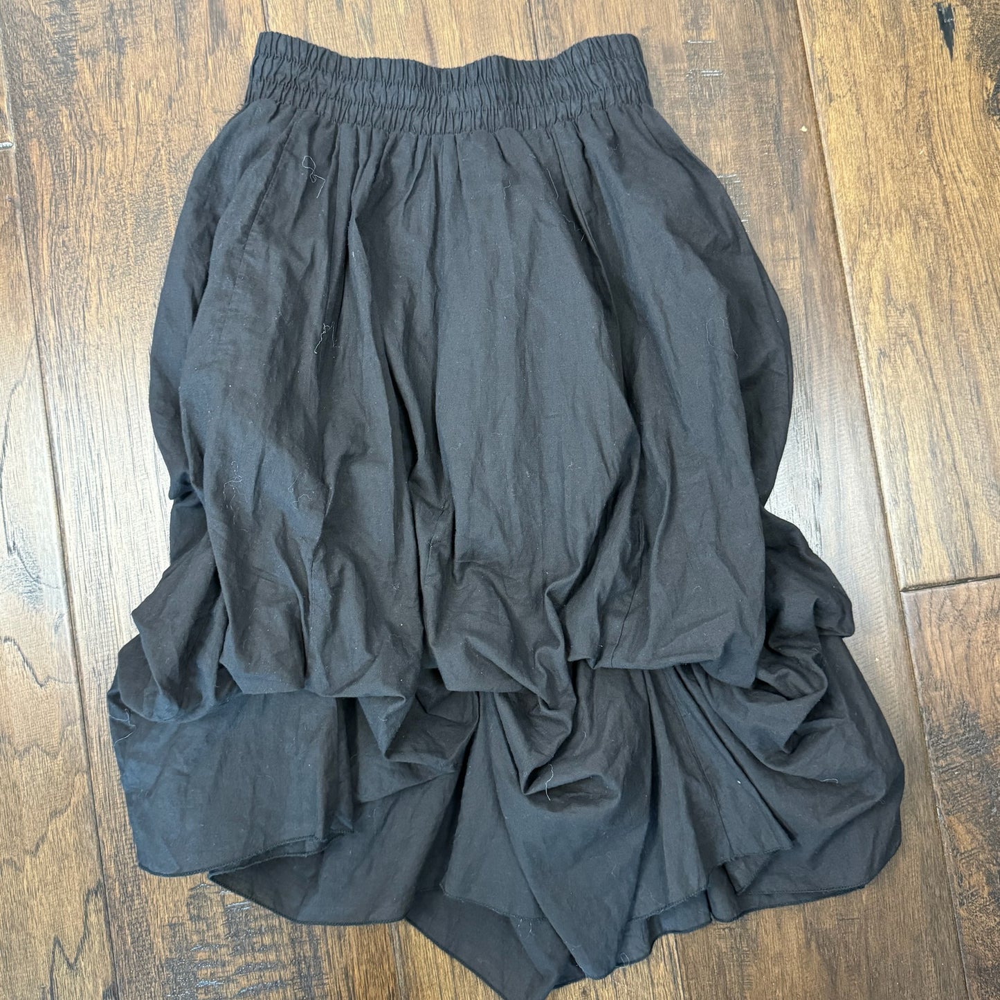 Black Bubble Midi Skirt