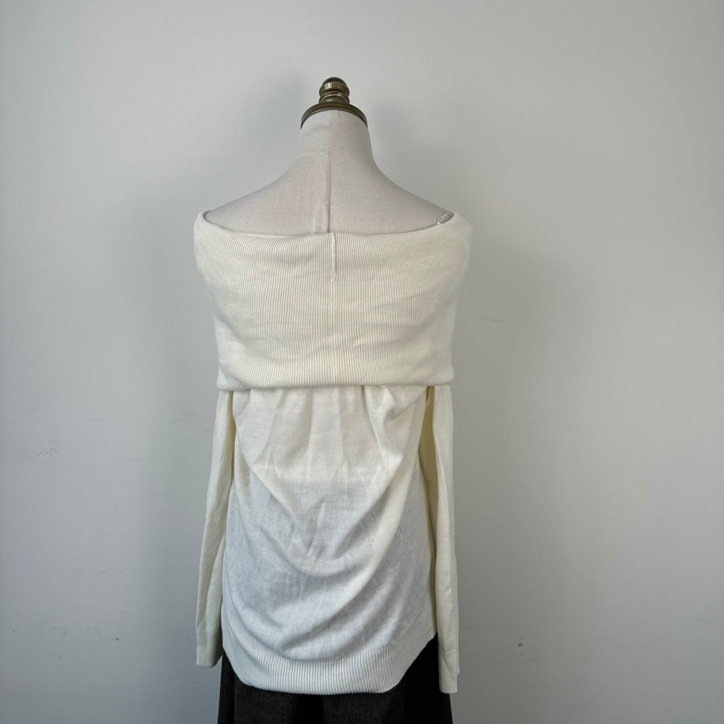 Cream Off The Shoulder Sweater