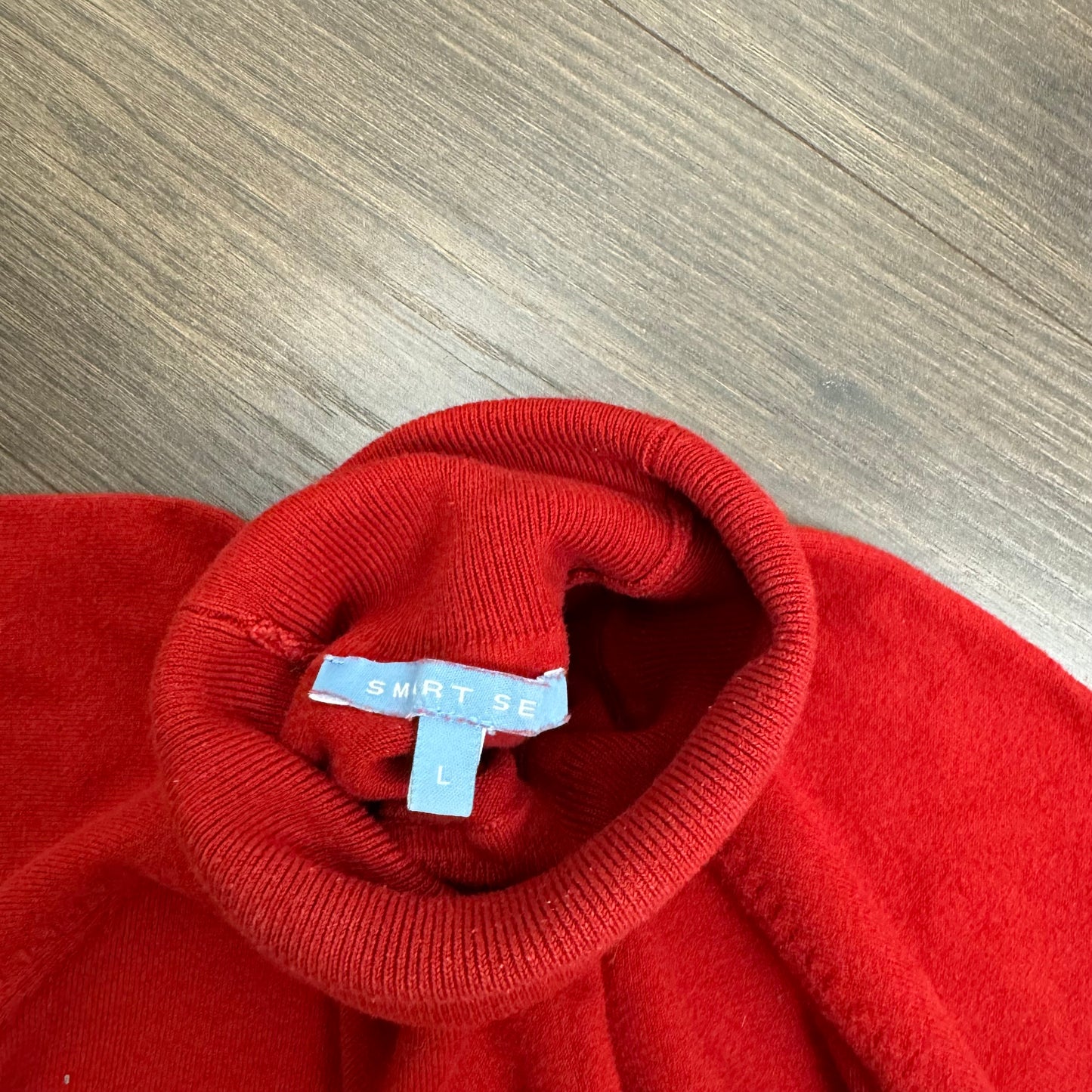 Dark Red Fitted Turtleneck Sweater