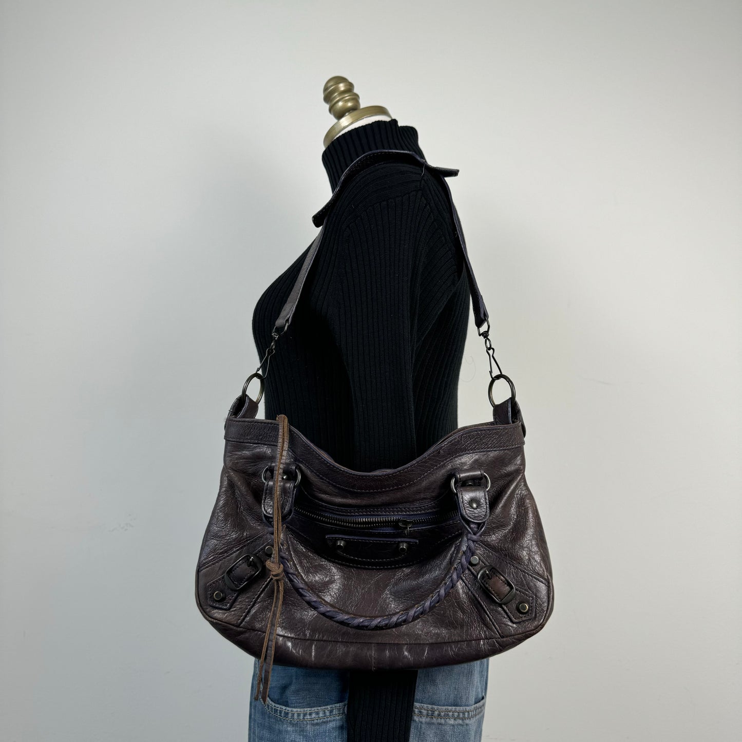 Brown Leather City Bag
