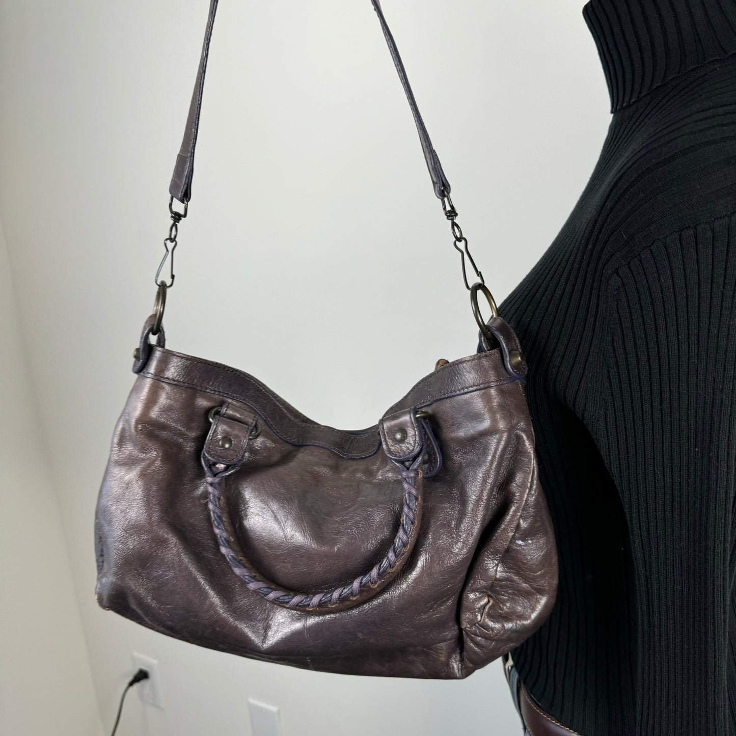 Brown Leather City Bag