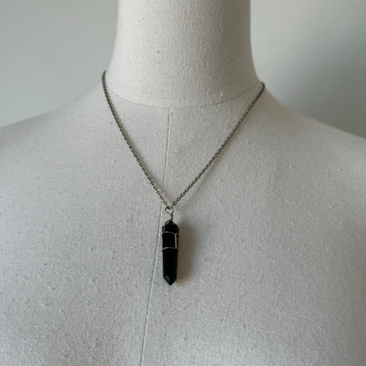Black Crystal Necklace