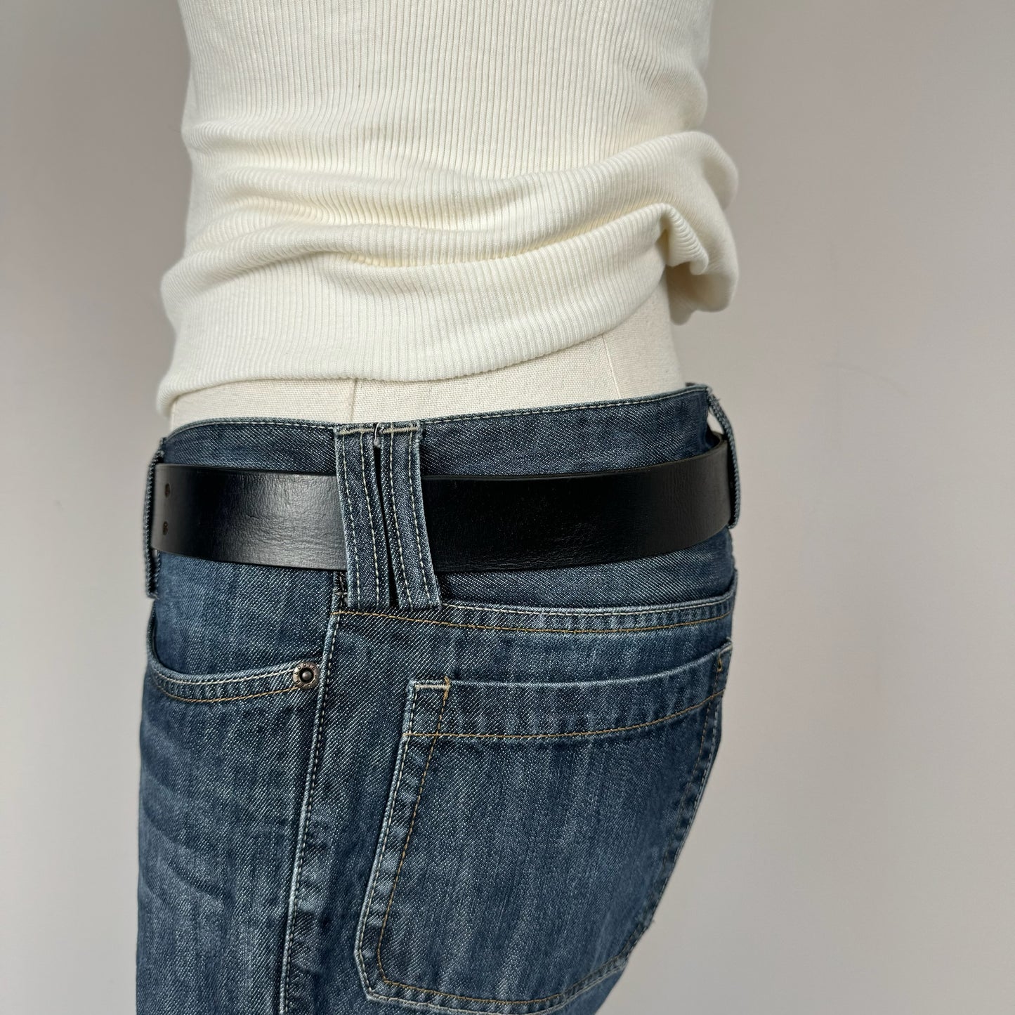 Dark Brown Silver Buckle Leather Belt