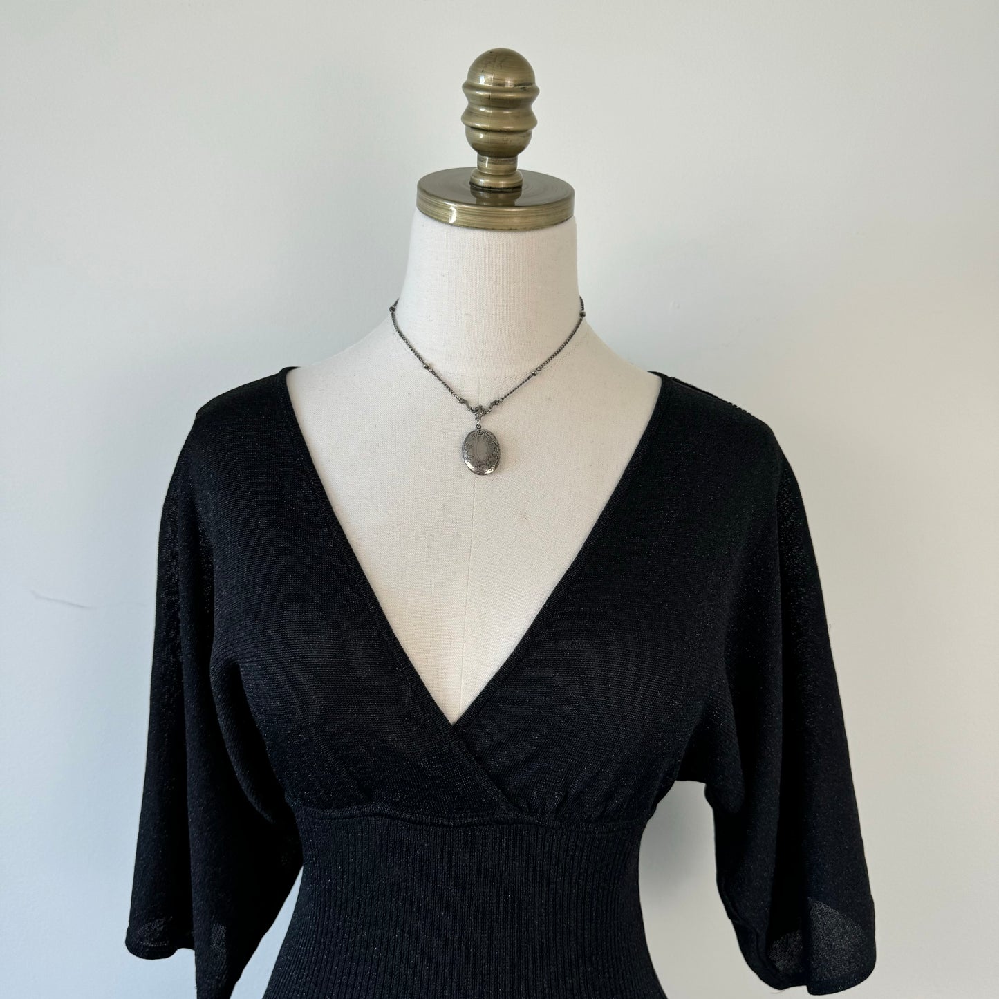 Y2K Black Knit Top
